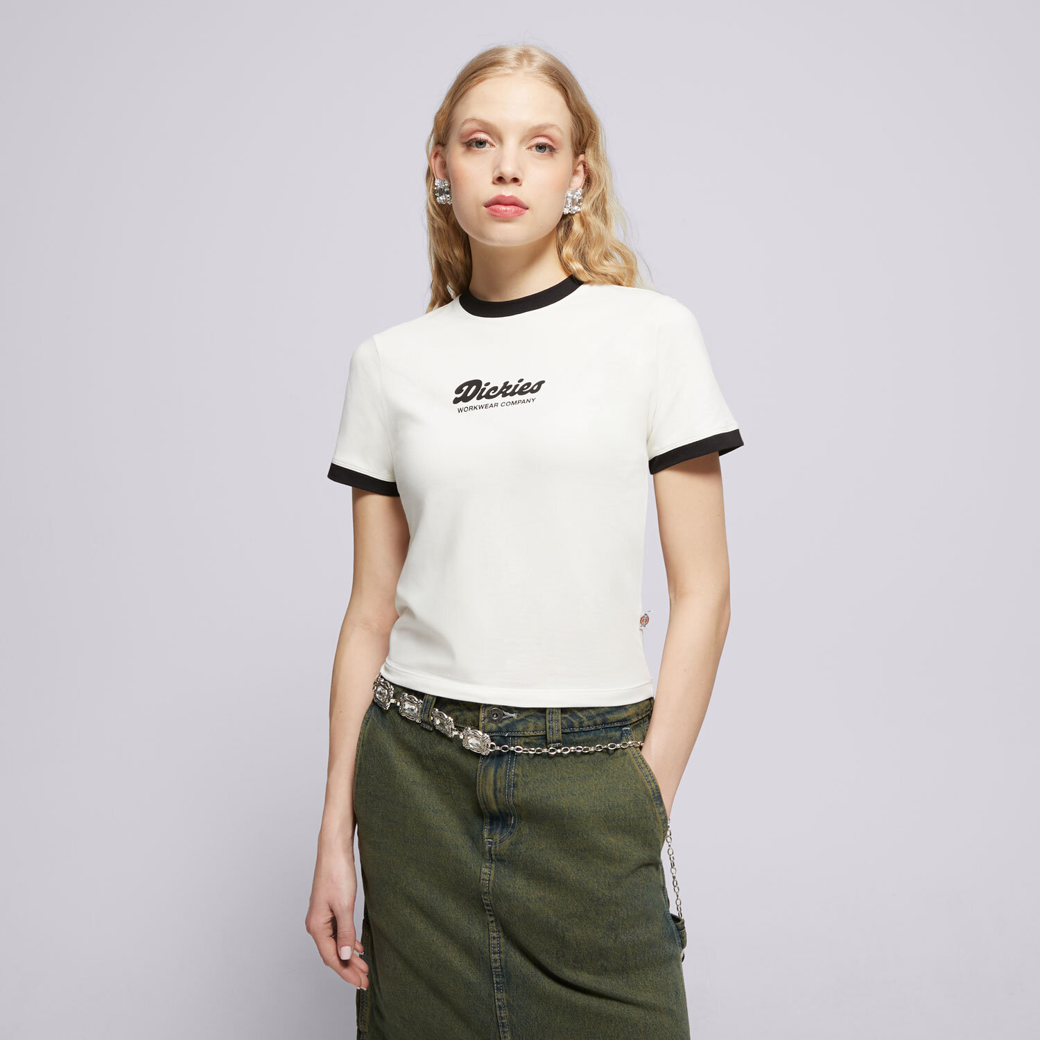 Femei tricou DICKIES TRICOU LEWISTOWN RINGER SS TEE W DK0A4Z8IC481 Bej