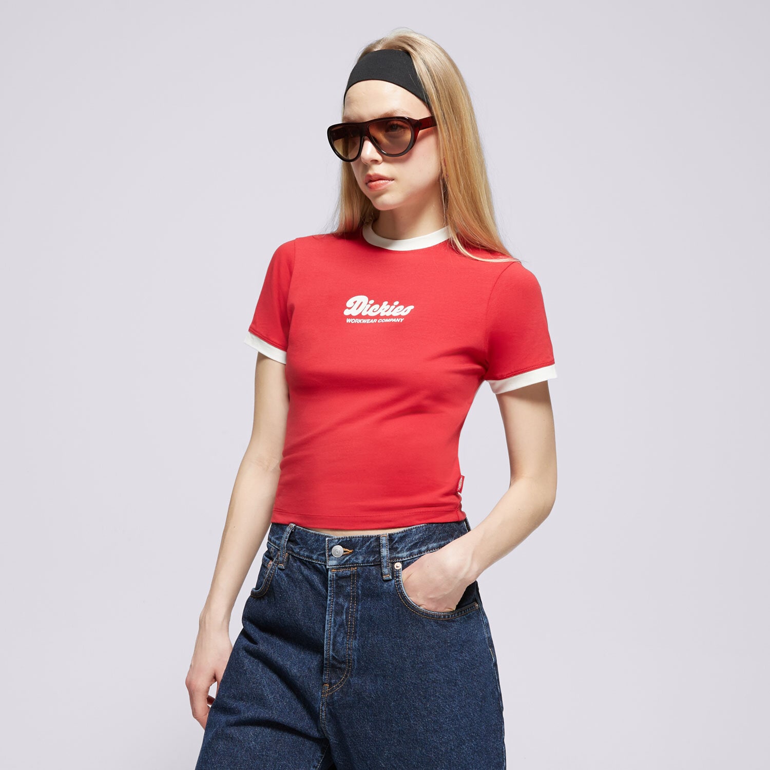 Femei tricou DICKIES TRICOU LEWISTOWN RINGER SS TEE W DK0A4Z8I0ER1 Roșu