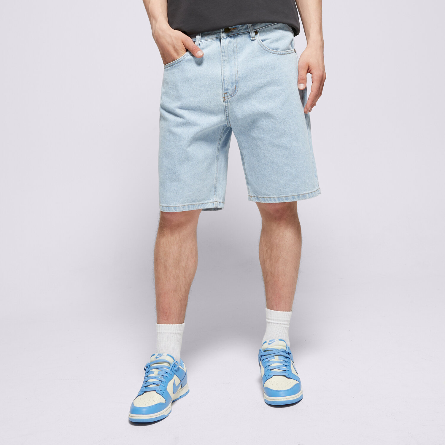 Femei pantaloni scurți PROSTO PANTALONI SCURȚI JEANS SHORTS BAGGY SHIZZO KL251MPAN7041 Albastru