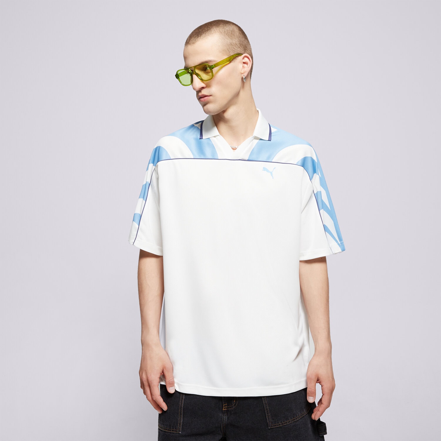 Bărbați tricou PUMA TRICOU FUTURE.PUMA.ARCHIVE RELAXED FOOTBALL JERSEY 629687 02 Alb