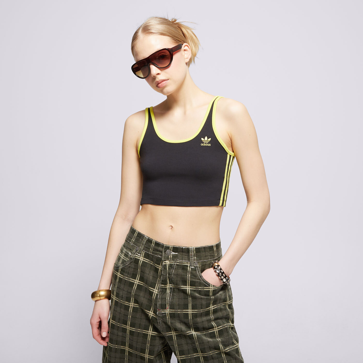 Femei tricou ADIDAS TOP 3S BUSTIERĂ TOP JP2292 Negru