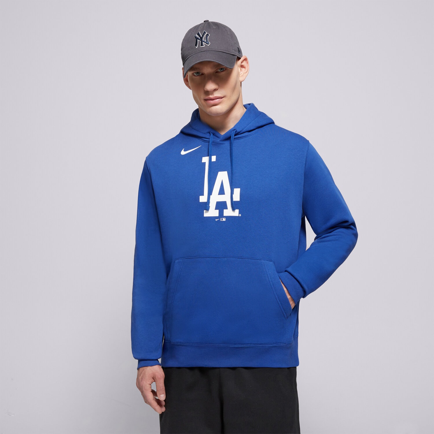 Bărbați bluză NIKE BLUZĂ CU GLUGĂ MLB LOGO CLUB FLEECE HOOD LOS ANGELES DO NKDK-4EW-LD-CKX Albastru