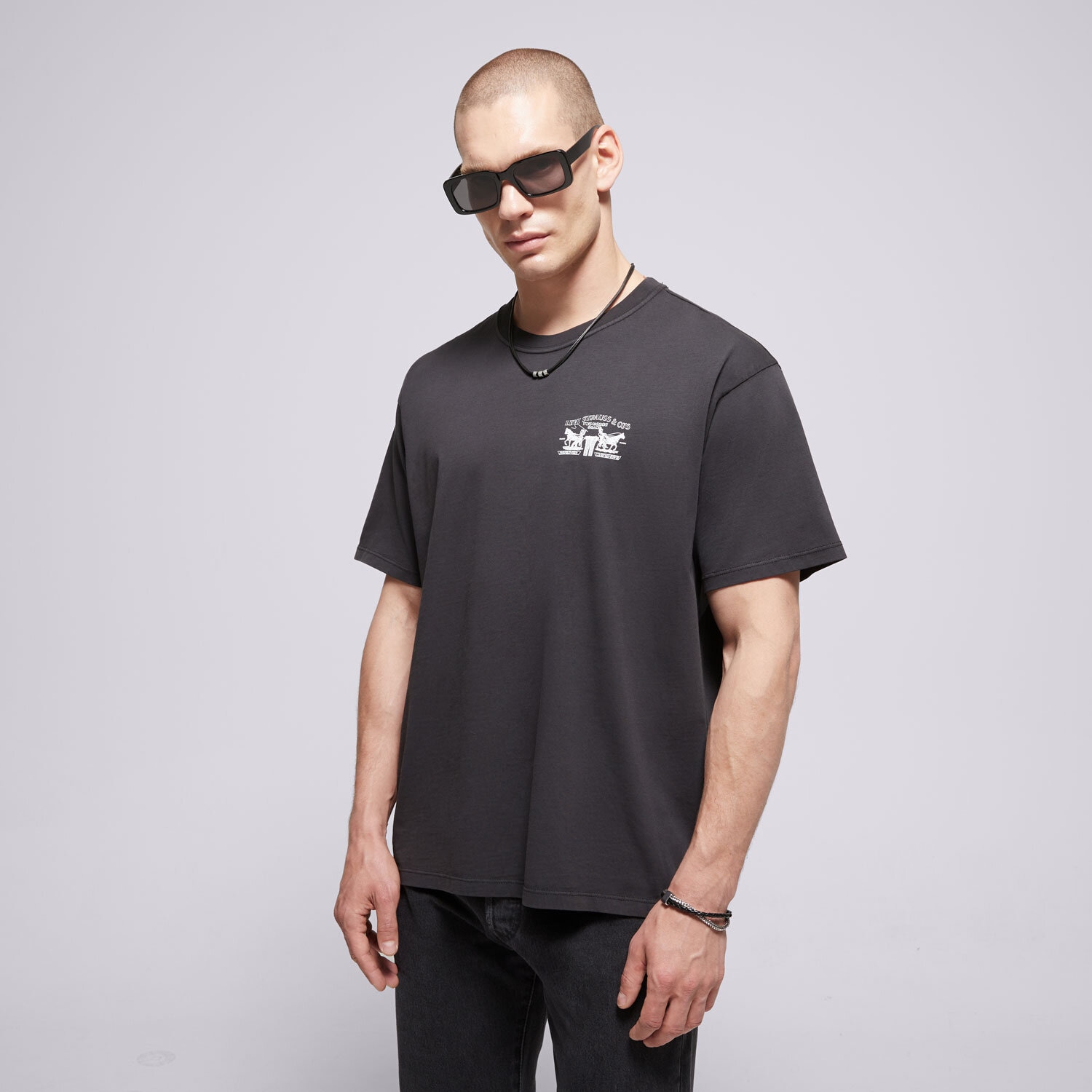 Bărbați tricou LEVI'S TRICOU VINTAGE FIT GRAPHIC TEE BLACKS 87373-0260 Negru