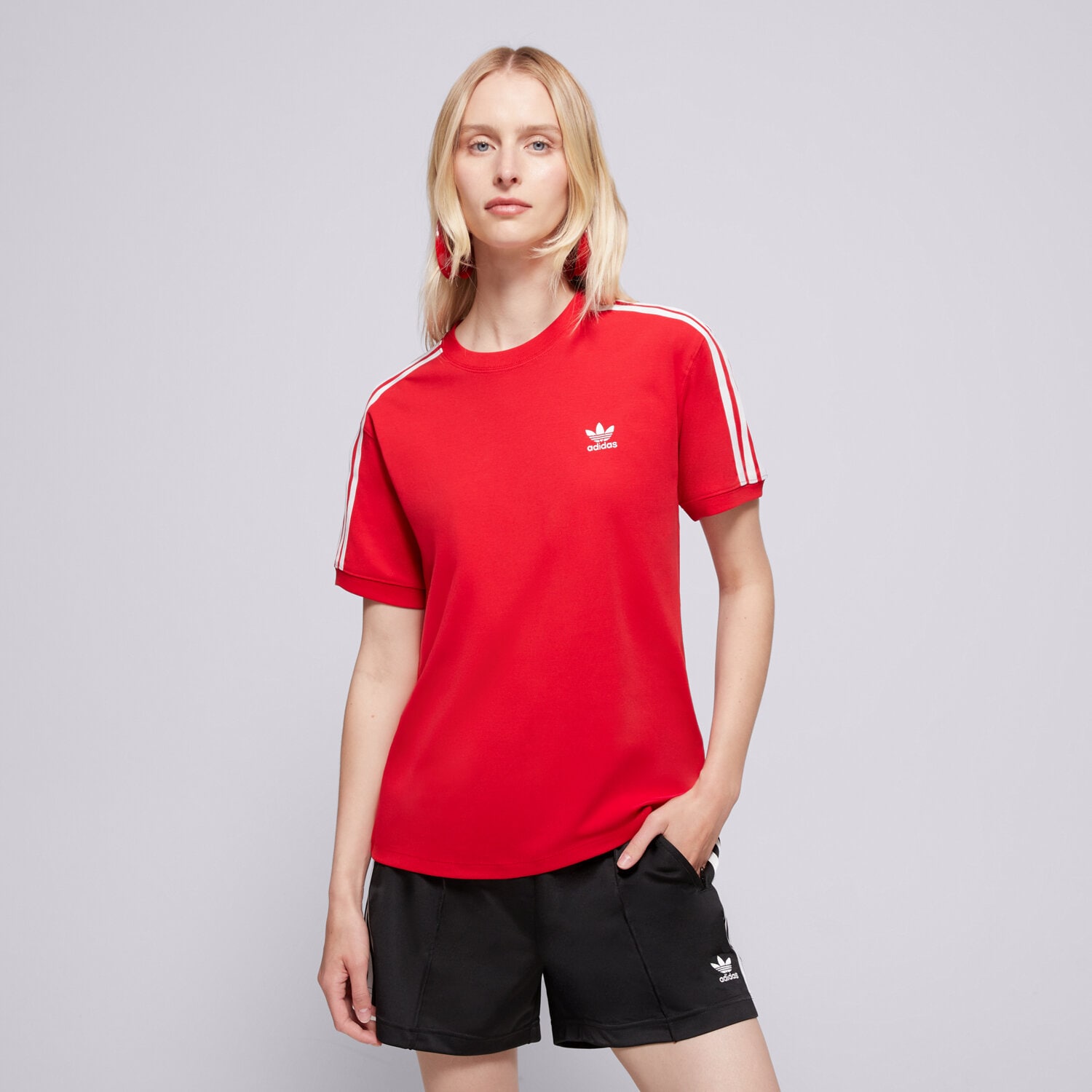 Femei tricou ADIDAS TRICOU 3 STRIPE TEE IR8050 Roșu