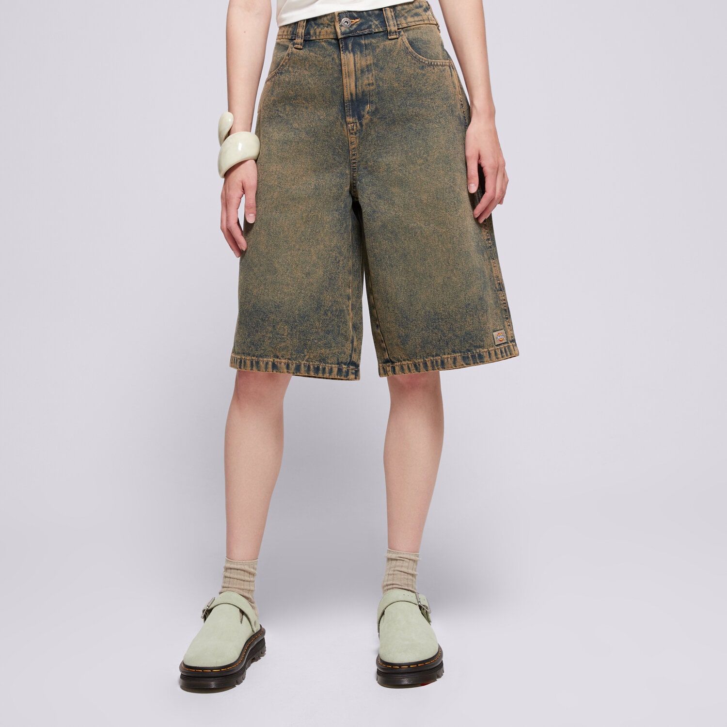 Femei pantaloni scurți DICKIES PANTALONI SCURȚI CARPENTER DENIM JORT W DK0A4Z85K581 Gri