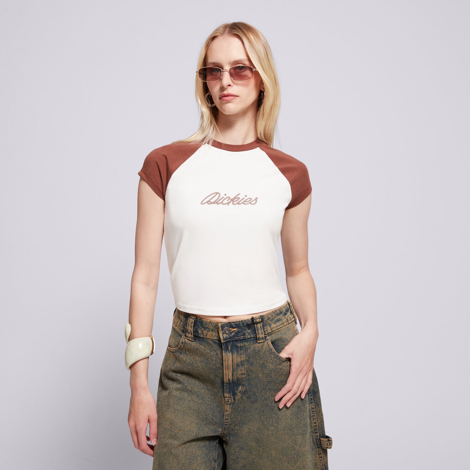 Femei tricou DICKIES MAIOU DICKIES ROPE SS TEE W DK0A4Z8MK471 Maro
