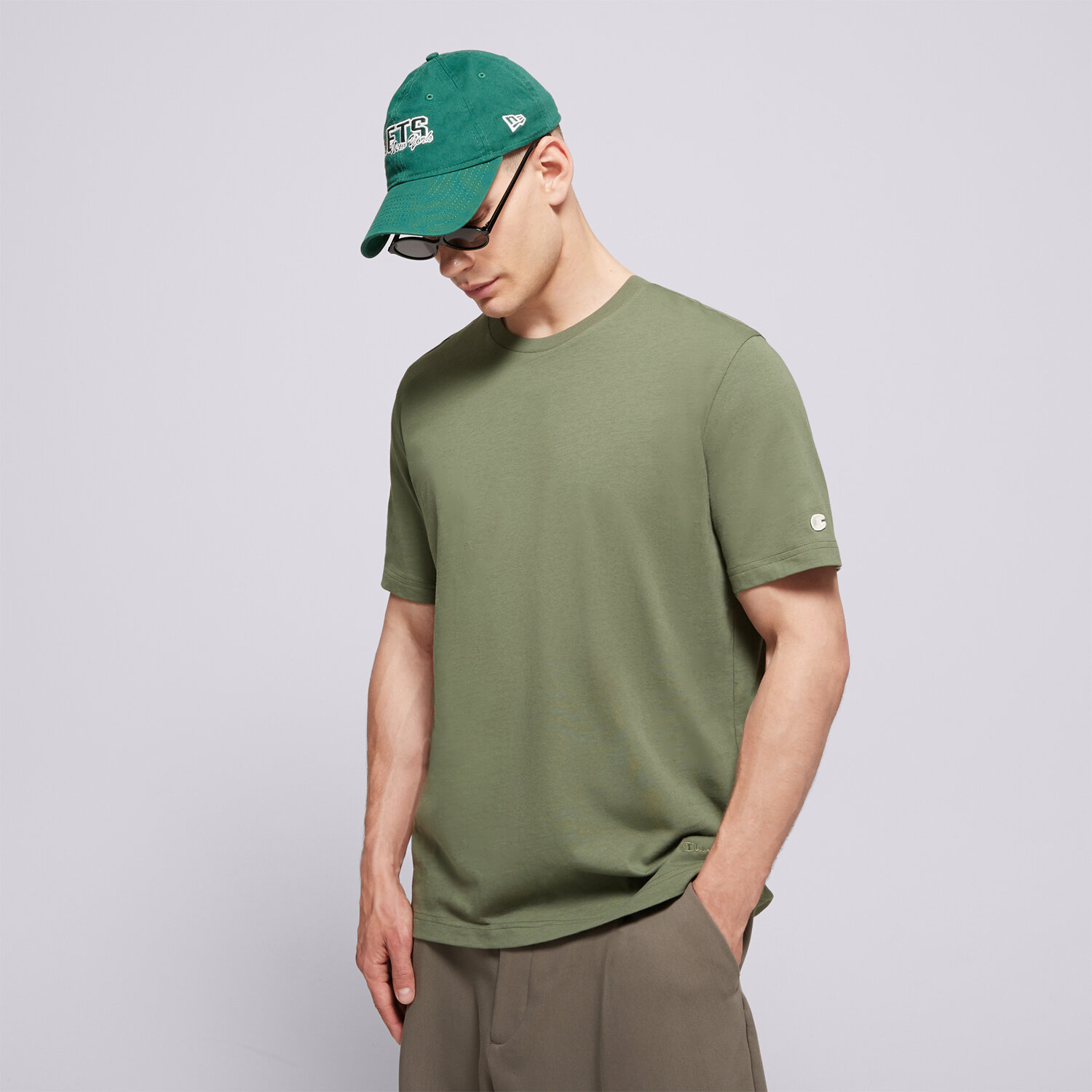 Bărbați tricou CHAMPION TRICOU SS TEE 220425 GS128 Kaki
