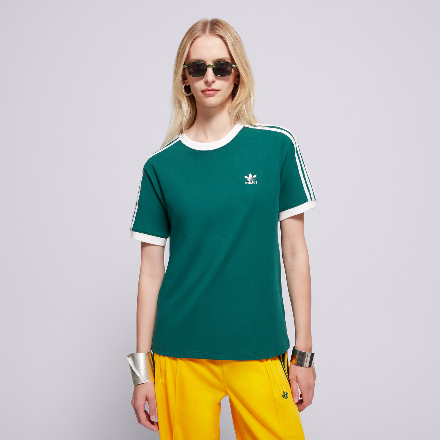 Femei tricou ADIDAS TRICOU 3 STRIPE TEE JD4571 Verde