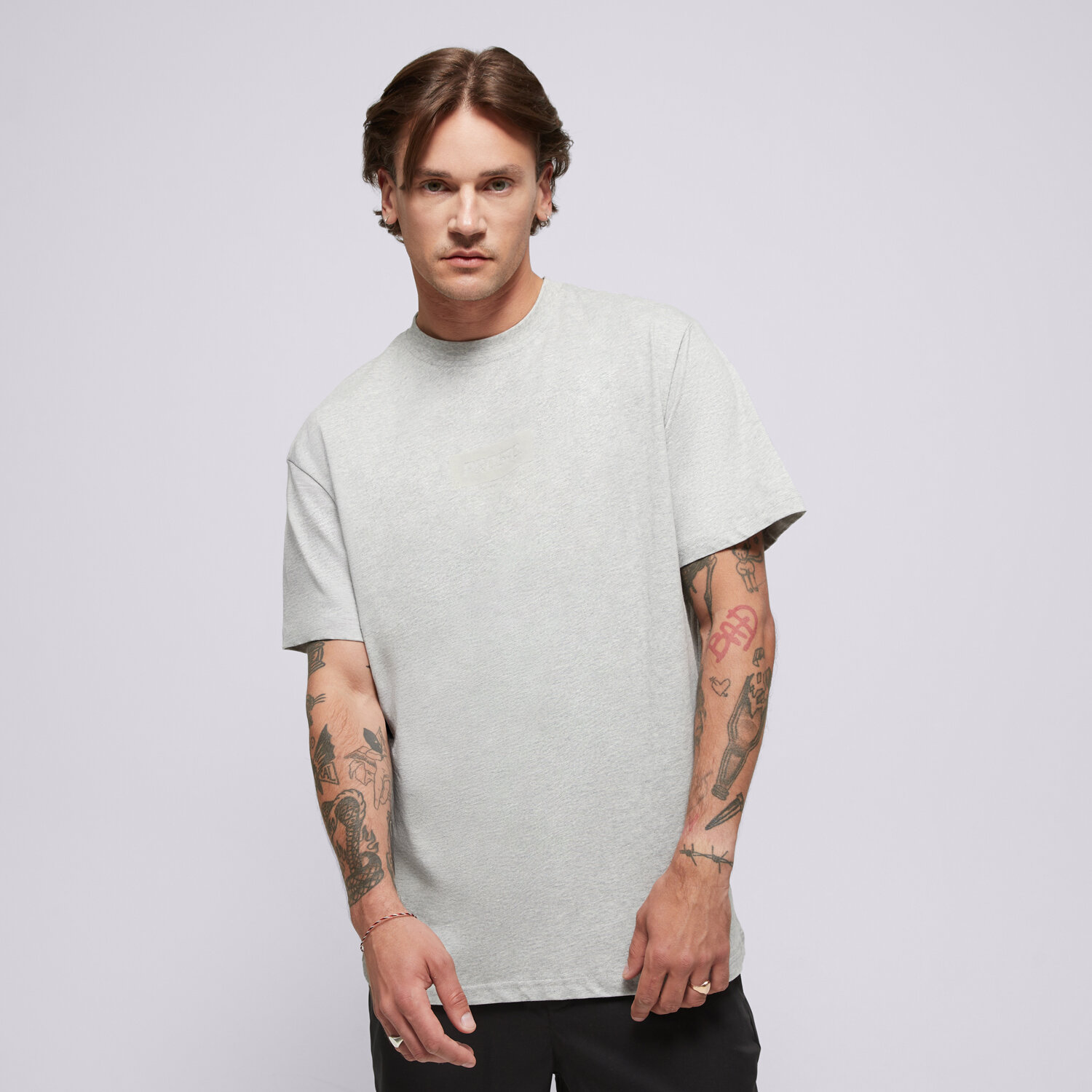 Bărbați tricou PROSTO  TRICOU CLOSS GREY KL241MTEE1223 Gri