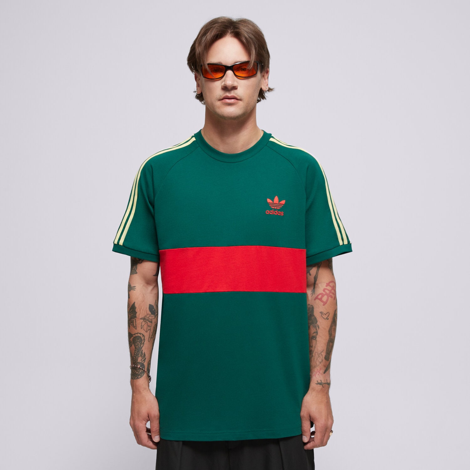 Bărbați tricou ADIDAS TRICOU 3S PANEL TEE JD4277 Verde