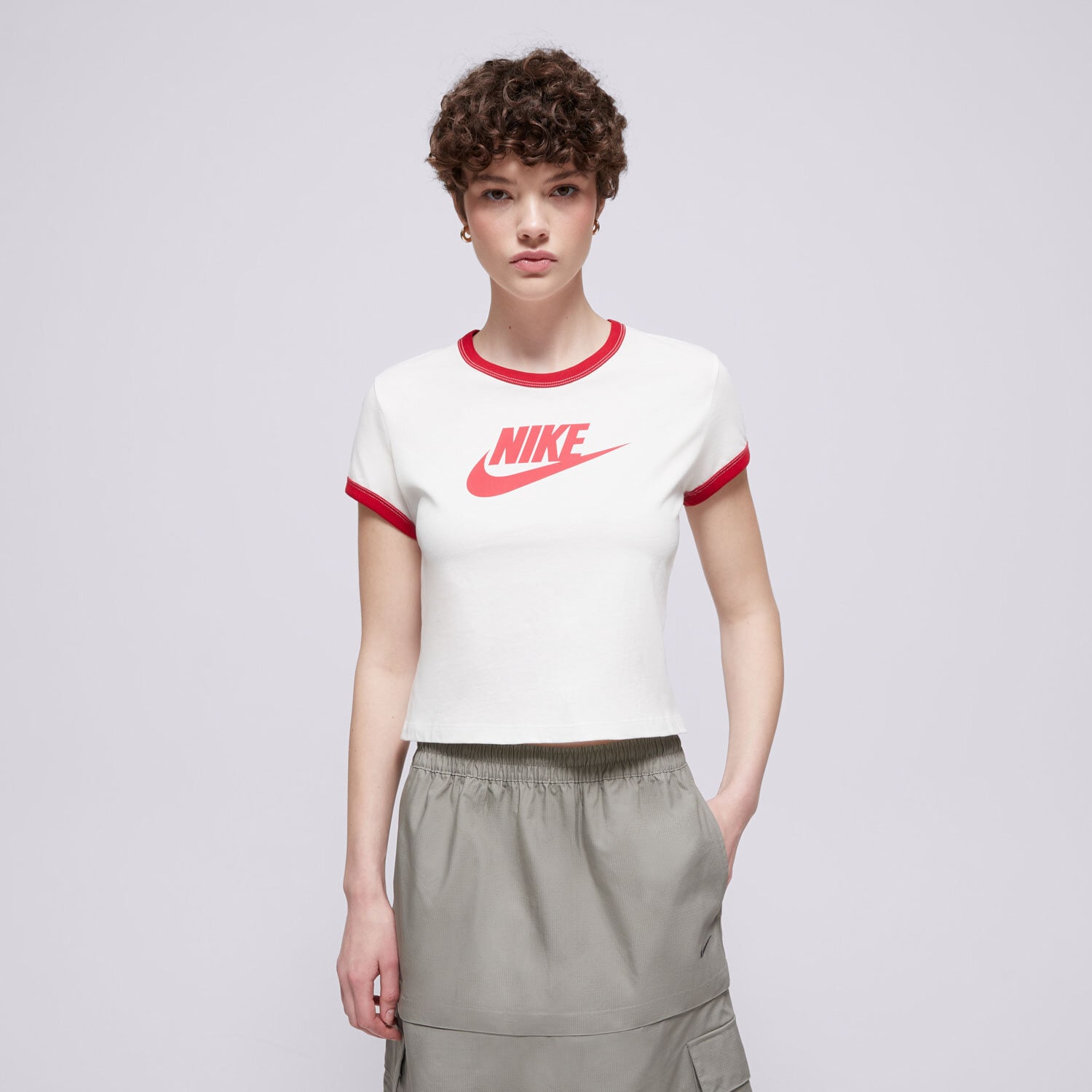 Femei tricou NIKE TRICOU W NSW SS RINGER TEE VNTG RUN IF4072-133 cremă