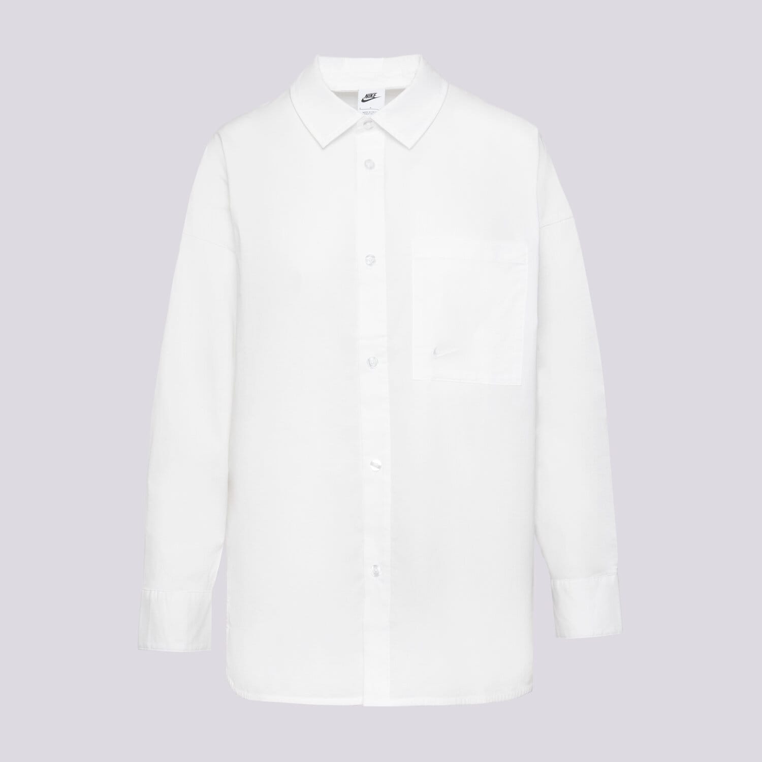 Femei tricou NIKE CĂMAșĂ W NSW NK CHLL PPLN LS BTN TOP HJ0715-100 Alb