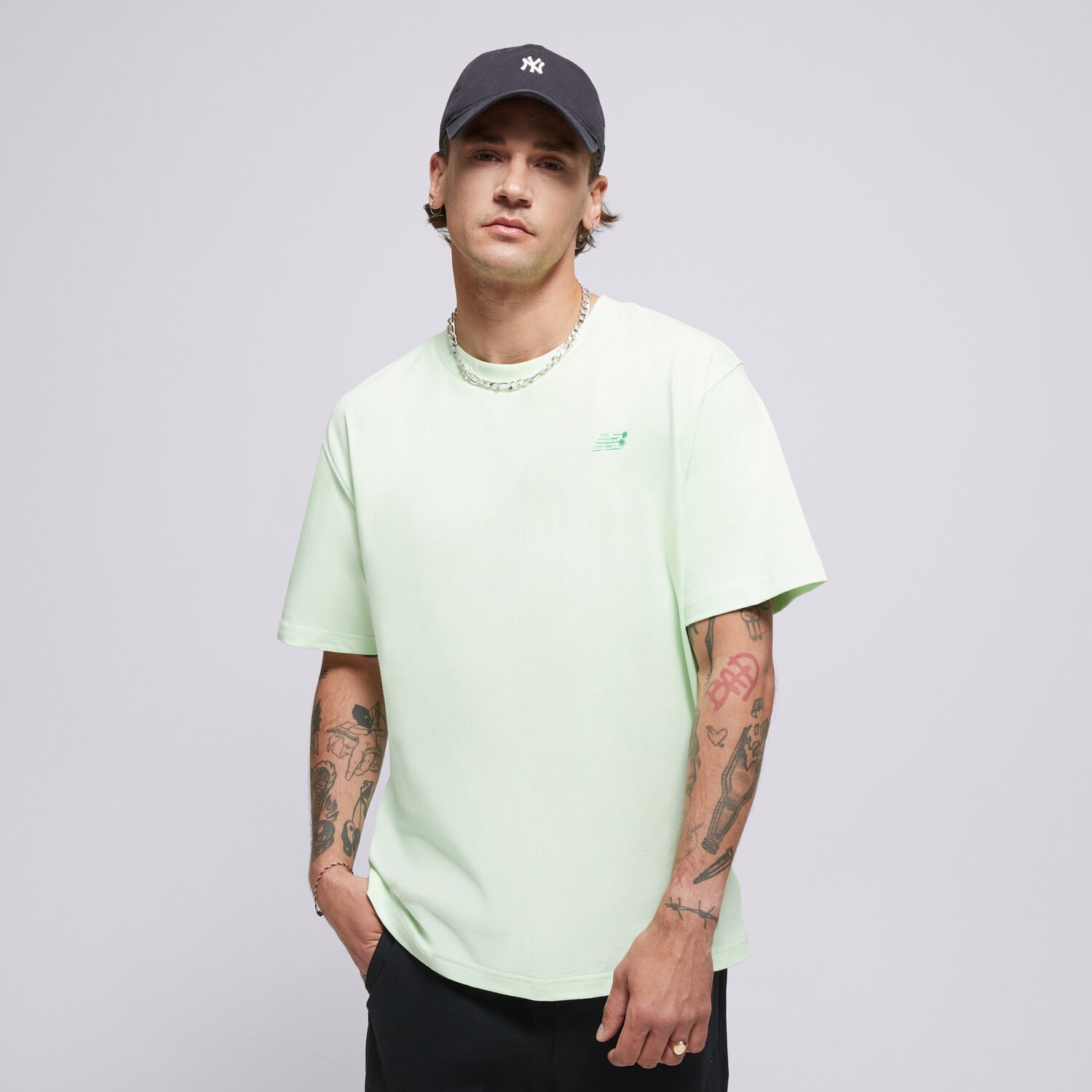 Bărbați tricou NEW BALANCE TRICOU ATHLETICS COTTON TRICOU MT41533MEW Verde