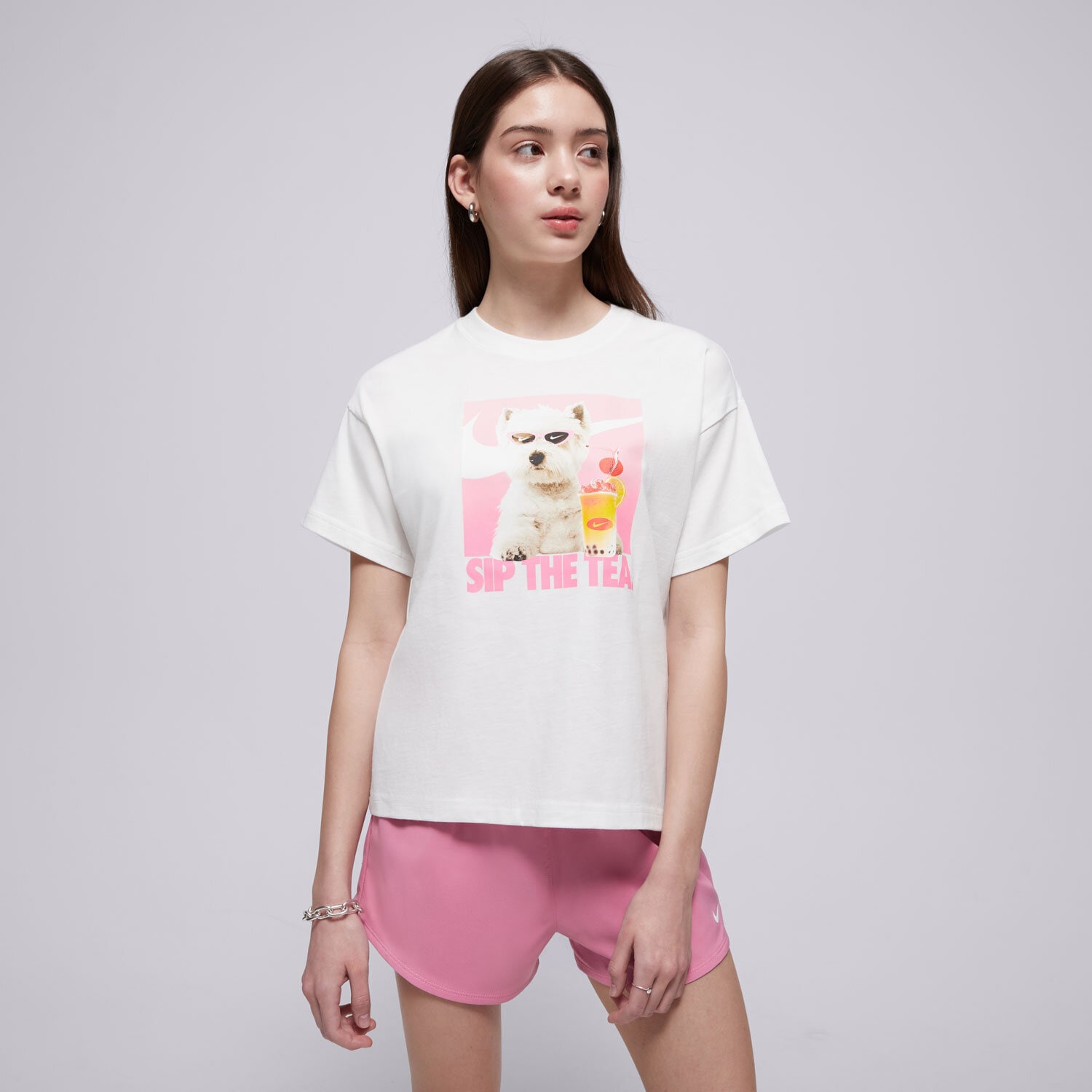 Copii tricou NIKE TRICOU G NSW PHOTO TEE GIRL HQ2337-100 Alb