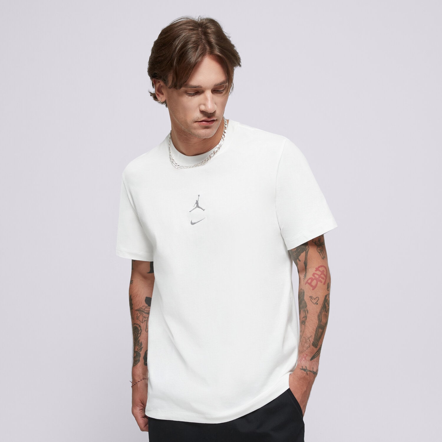 Bărbați tricou JORDAN TRICOU M J MVP JUMPMAN SS CREW IB7522-100 Alb