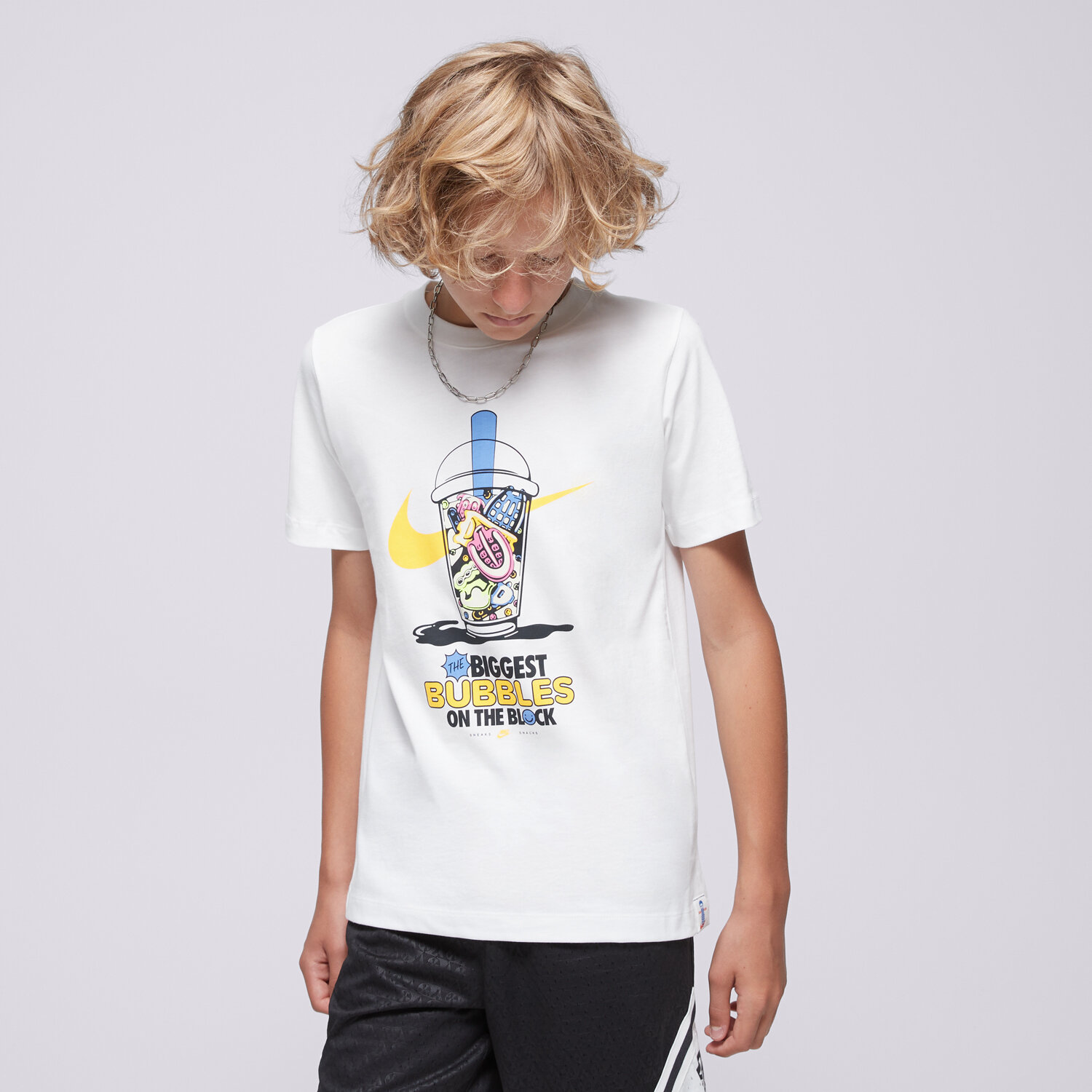 Copii tricou NIKE TRICOU K NSW TEE TD BOBA BOY HQ3227-100 Albastru