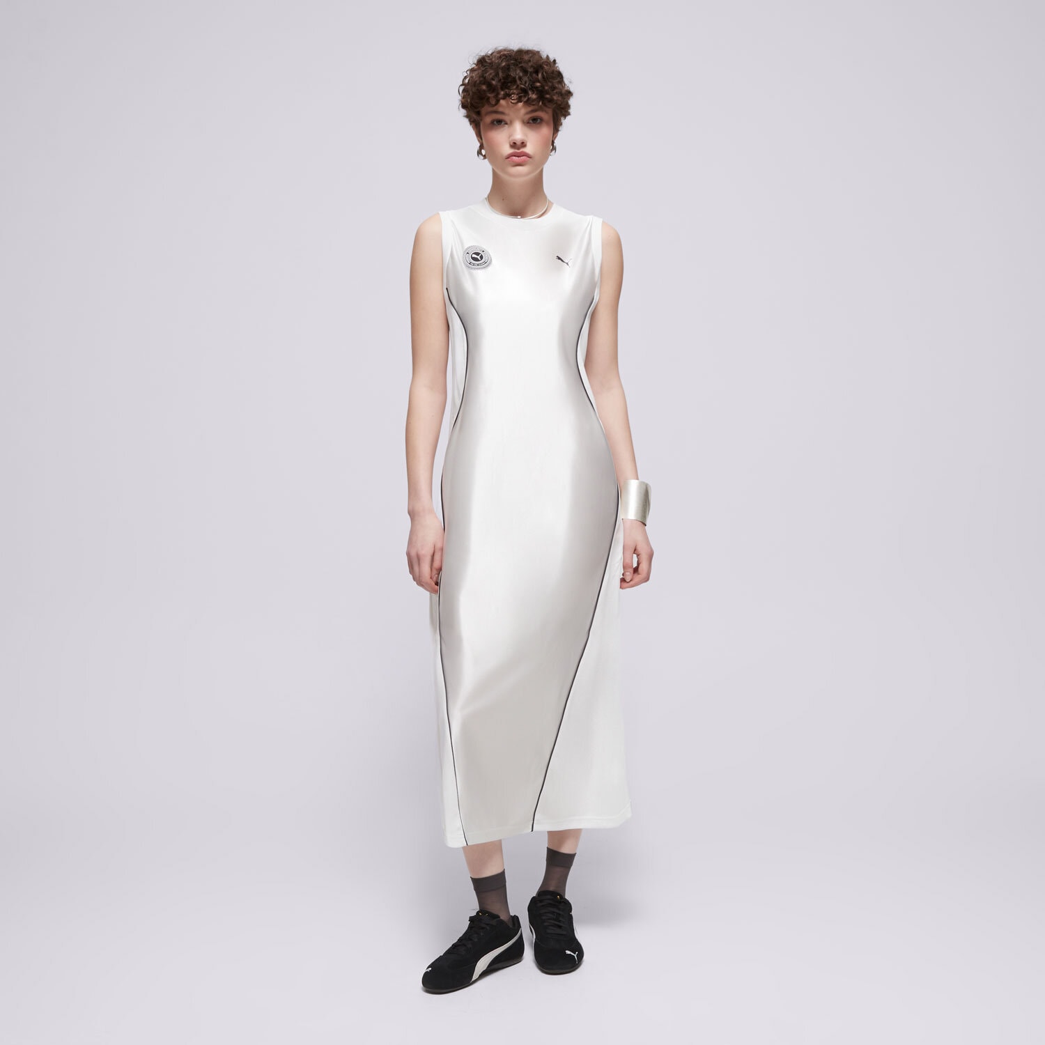 Femei rochii și fuste PUMA ROCHIE DARE TO JER-SHE TRENINGS 629826 02 Alb