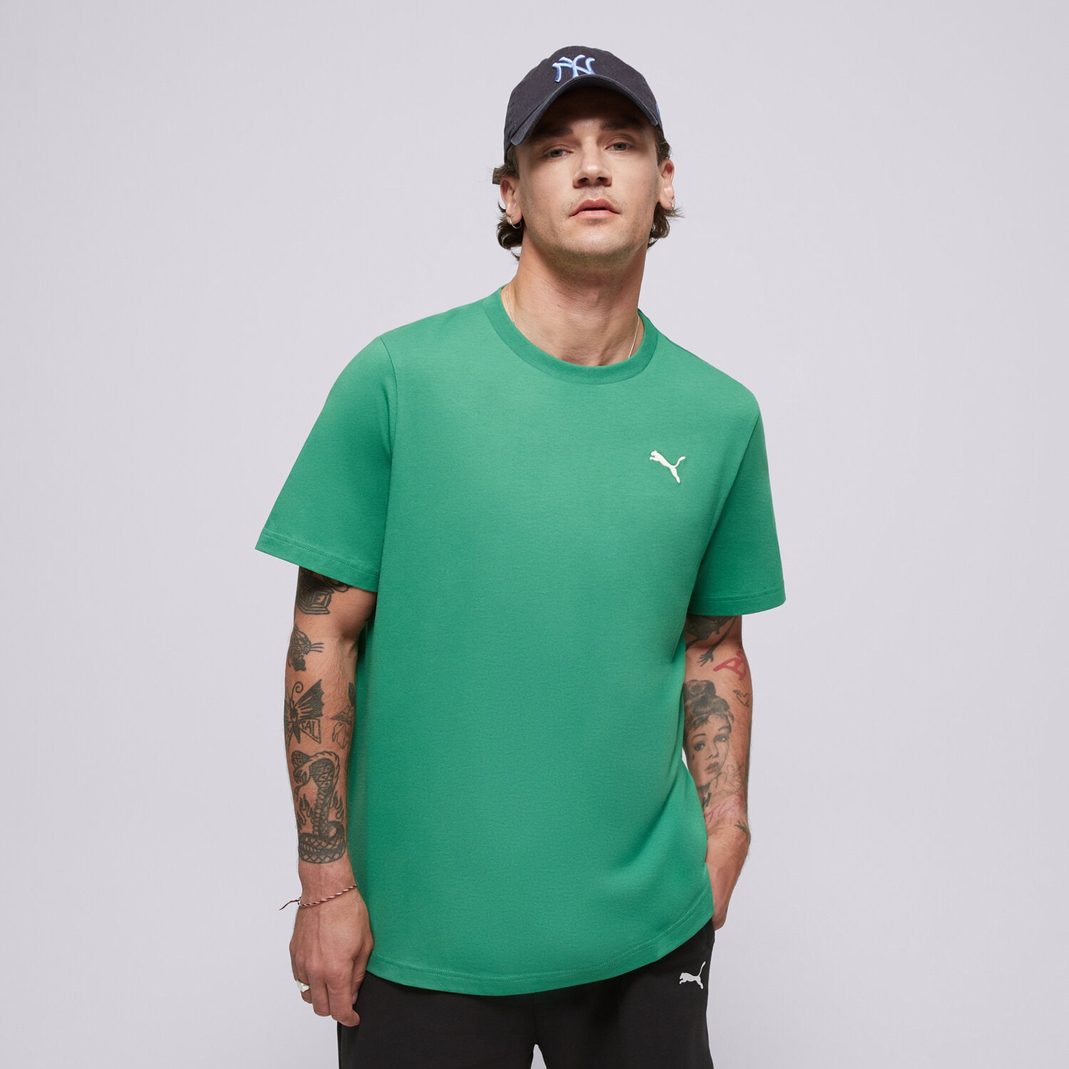 Bărbați tricou PUMA TRICOU WARDROBE ESS TEE 629644 86 Verde