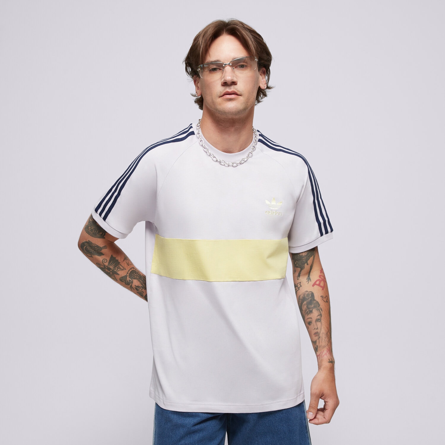 Bărbați tricou ADIDAS TRICOU 3S PANEL TEE JD4278 Violet