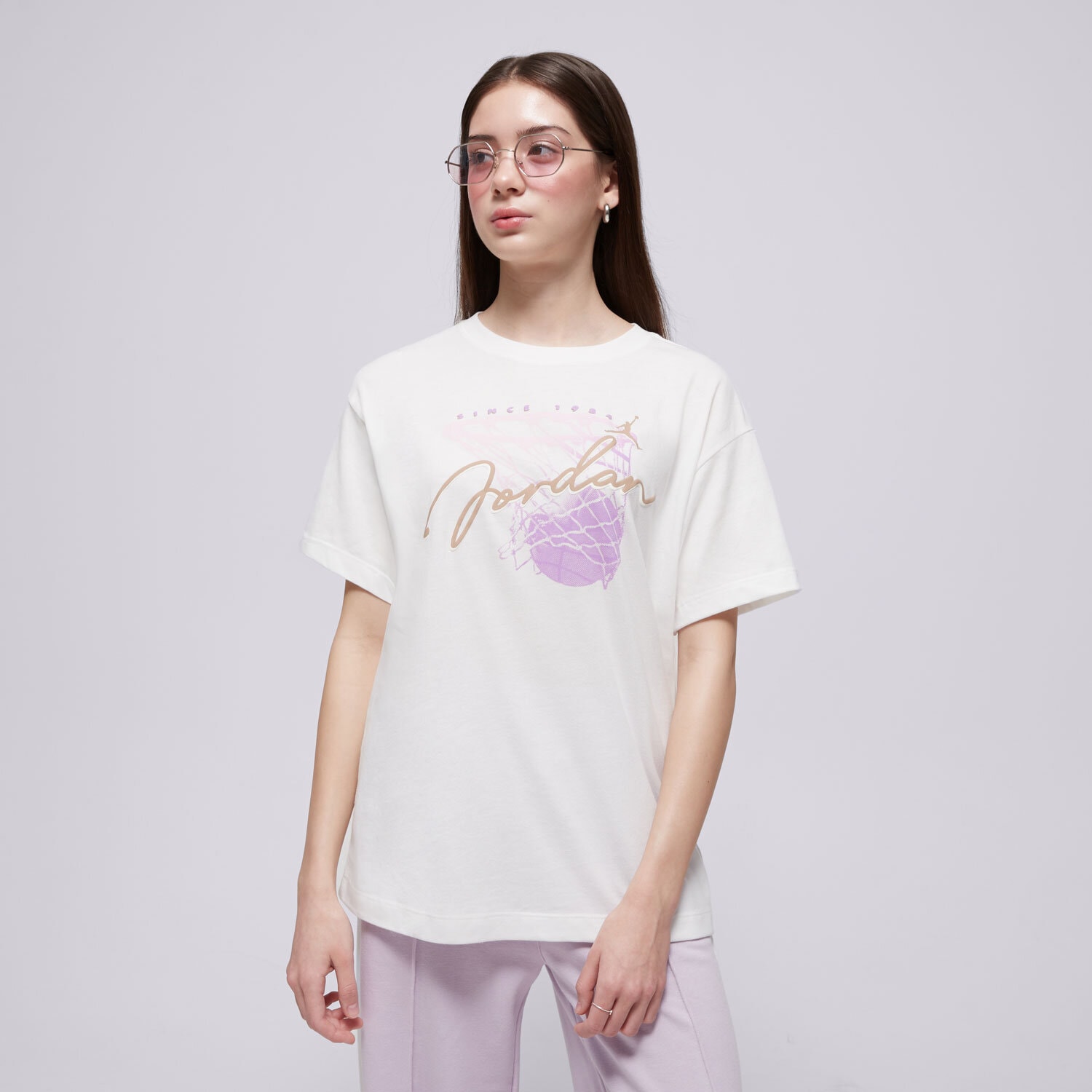 Copii tricou JORDAN TRICOU JDG HOOP CLASSICS SS TEE GIRL 45D919-782 Bej