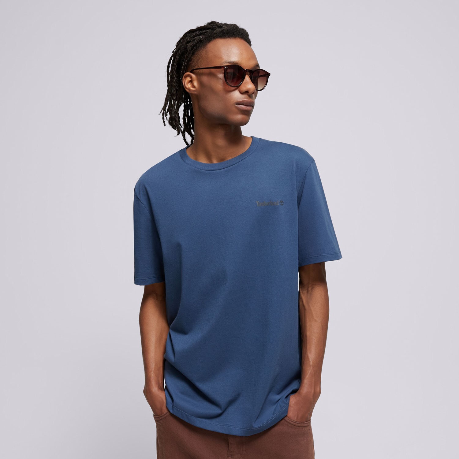 Bărbați tricou TIMBERLAND TRICOU FRONT AND BACK LOGO TB0A2PSA2881 Bleumarin