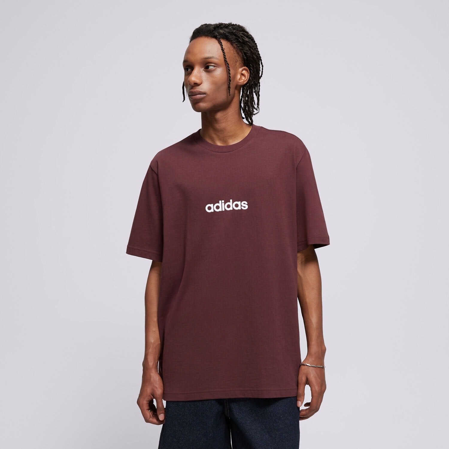 Bărbați tricou ADIDAS TRICOU M LIN SJ T JE8998 Bordo