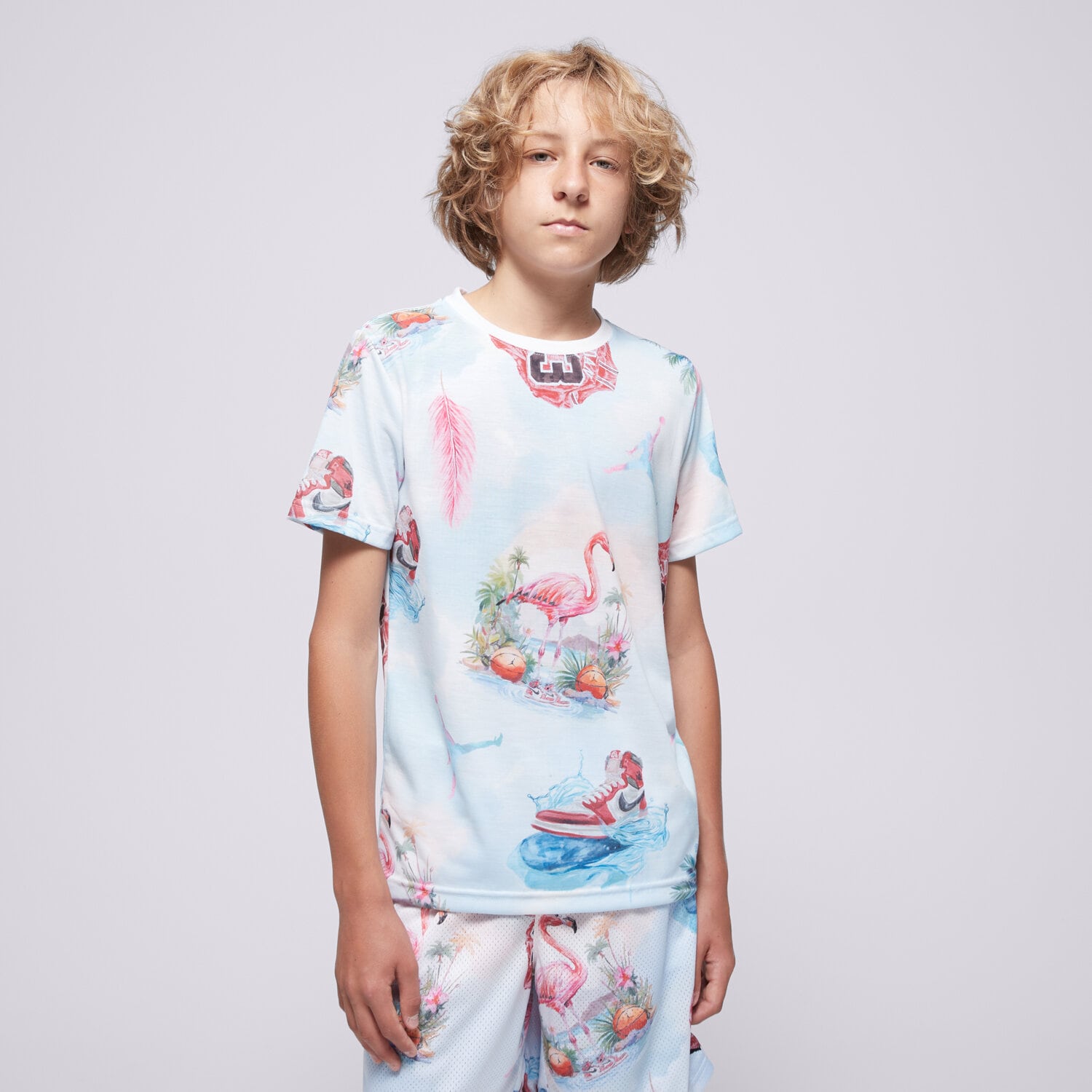 Copii tricou JORDAN TRICOU JDB JORDAN FLAMINGO AOP SS TEE BOY 95D844-001 Mulicolor