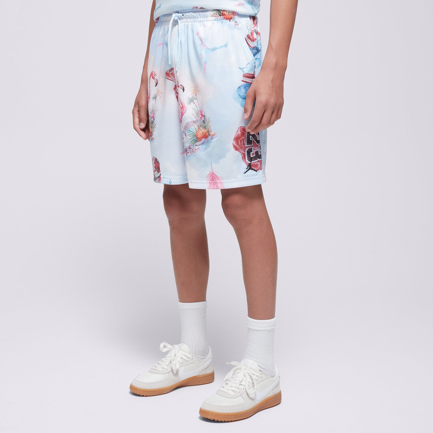 Pantaloni scurți și rochii pentru copii JORDAN PANTALONI SCURȚI JDB MJ   ESS SMR PK AOP MESH SHORT B 95F050-001 Mulicolor