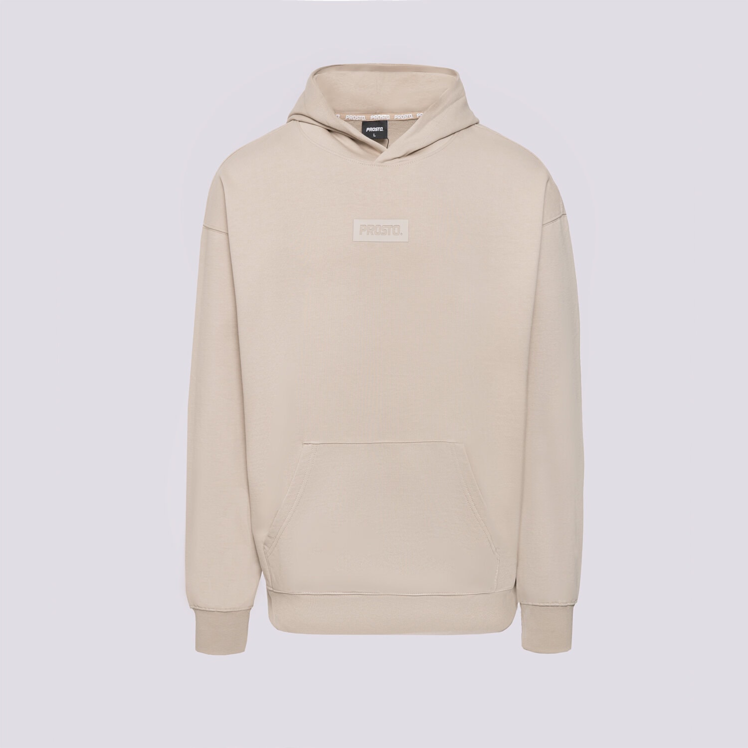 Bărbați bluză PROSTO BLUZĂ CU GLUGĂ HOODIE BOX 2.0 KL251MSWE2091 Bej