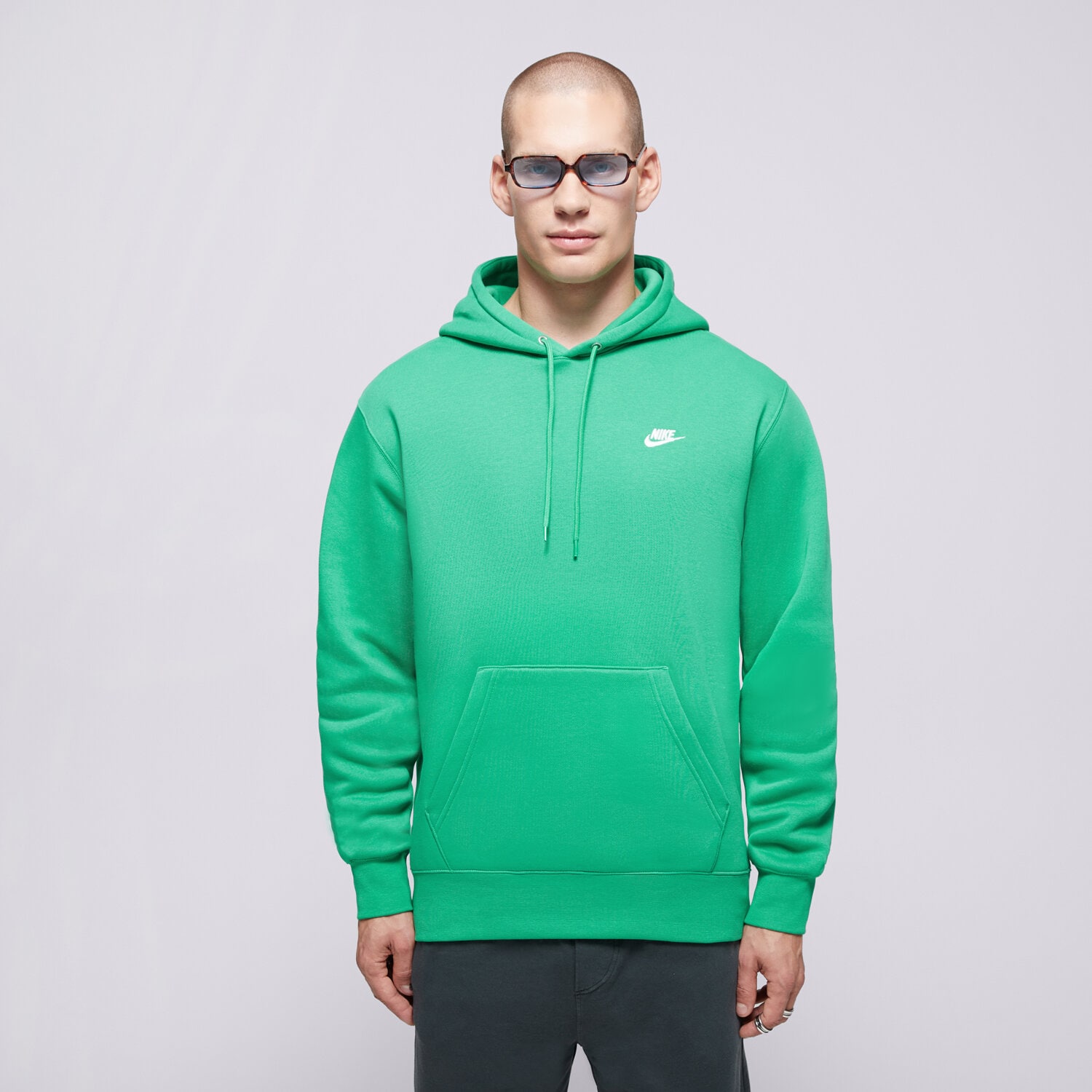 Bărbați bluză NIKE BLUZĂ CU GLUGĂ M NK CLUB BB PO HOODIE FN3859-324 Verde