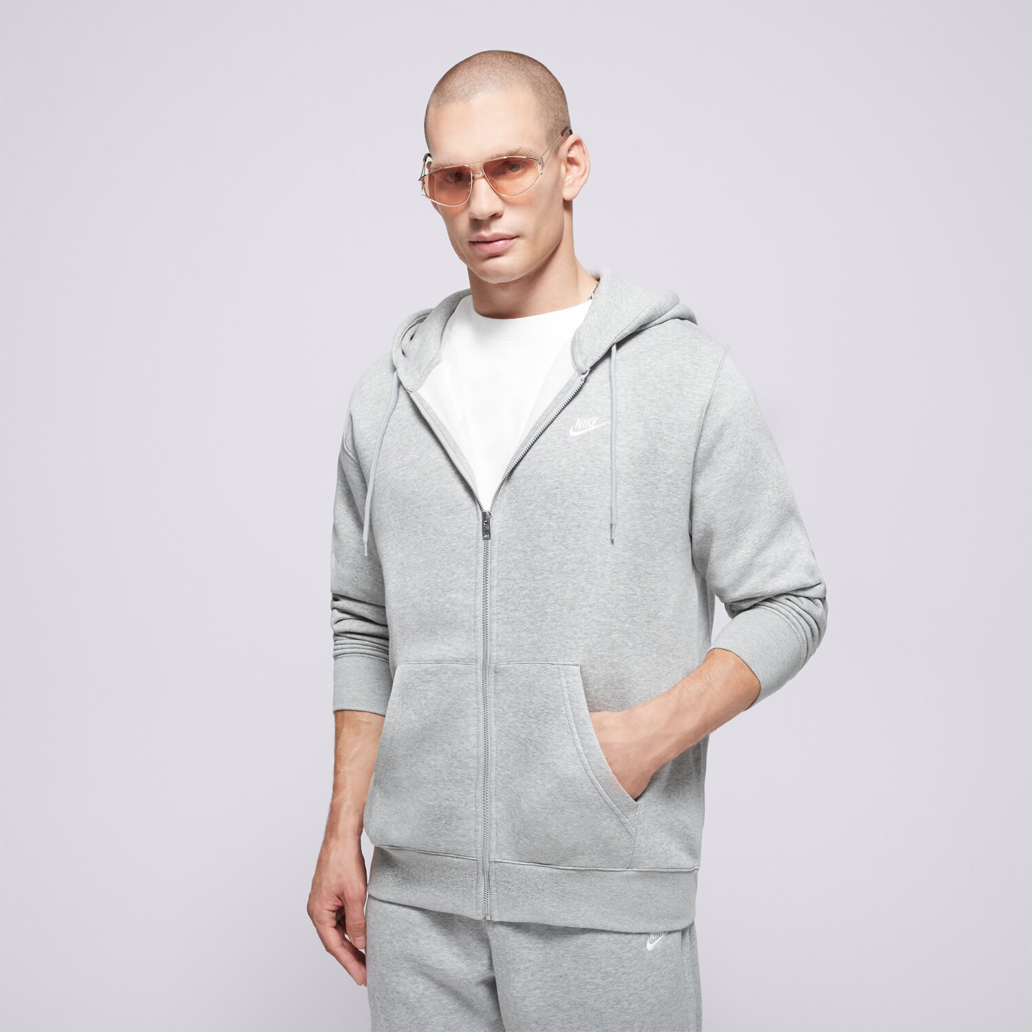 Bărbați bluză NIKE BLUZĂ M NK CLUB BB FZ HOODIE FN3861-063 Gri