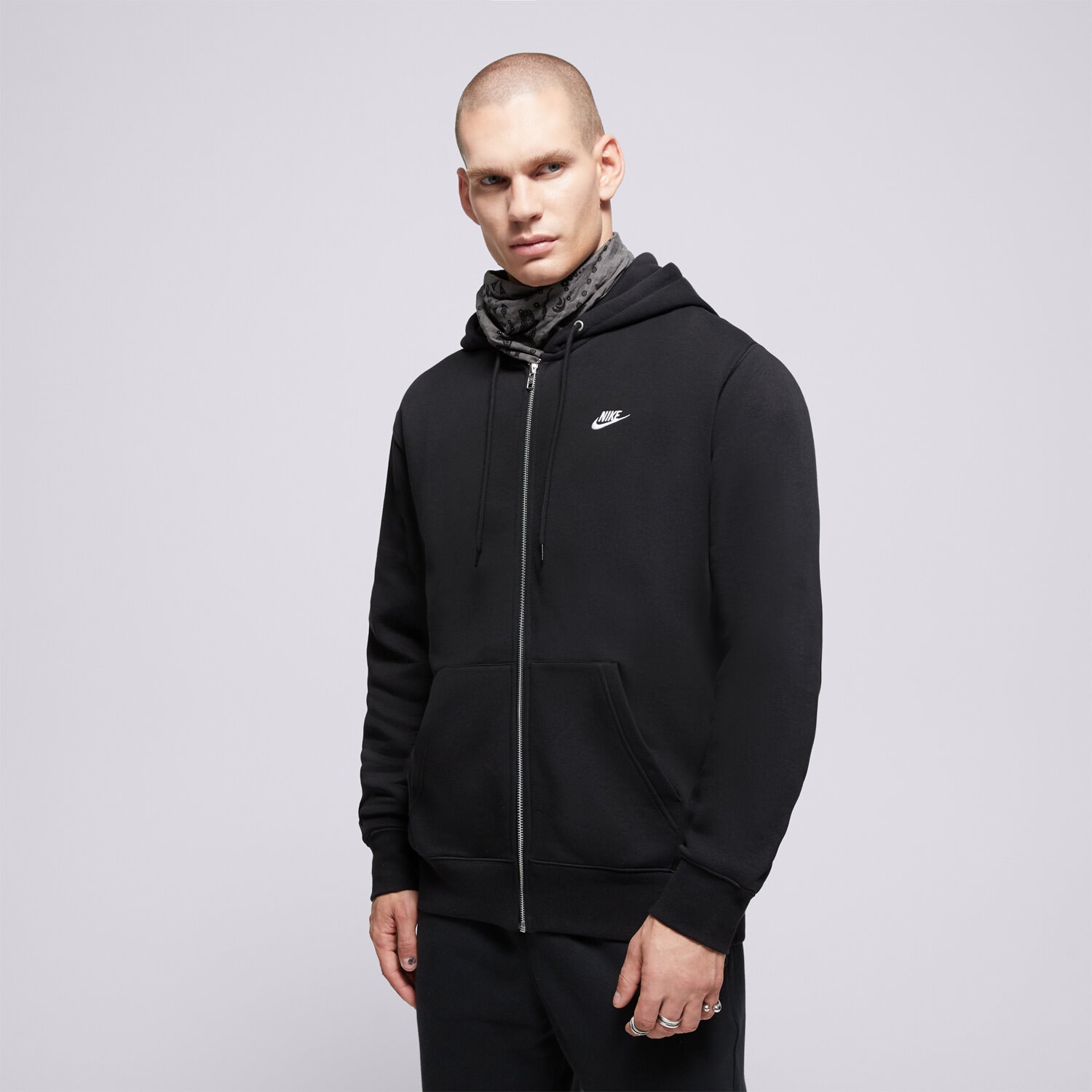Bărbați bluză NIKE BLUZĂ M NK CLUB BB FZ HOODIE FN3861-010 Negru
