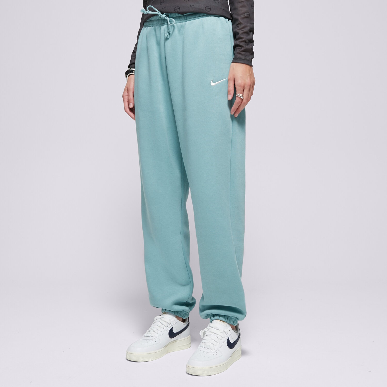 Femei pantaloni NIKE PANTALONI  W NSW PHNX FLC HR OS PANT 2 FZ5996-017 Verde
