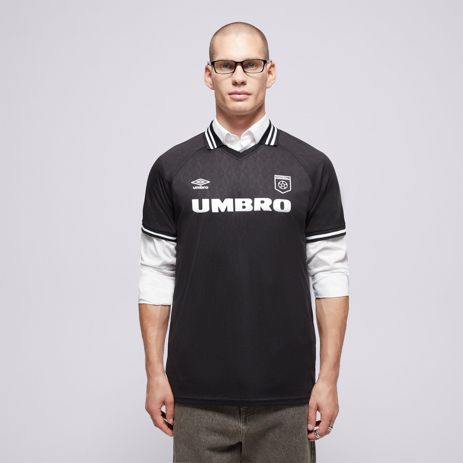 Bărbați tricou UMBRO TRICOU FOOTBALL JERSEY UL125TSM85001 Negru