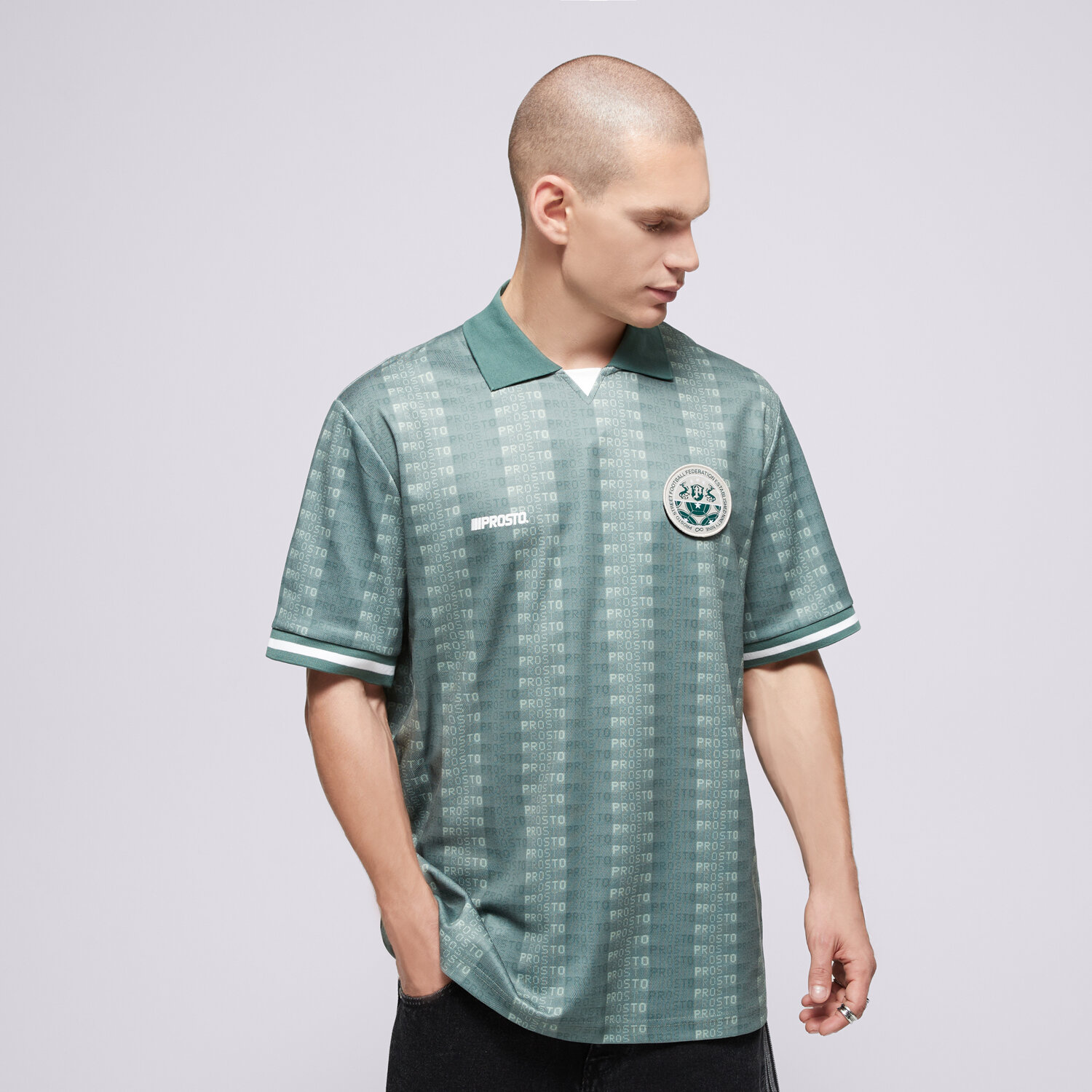 Bărbați tricou PROSTO POLO GLAST KL251MTEE1301 Verde