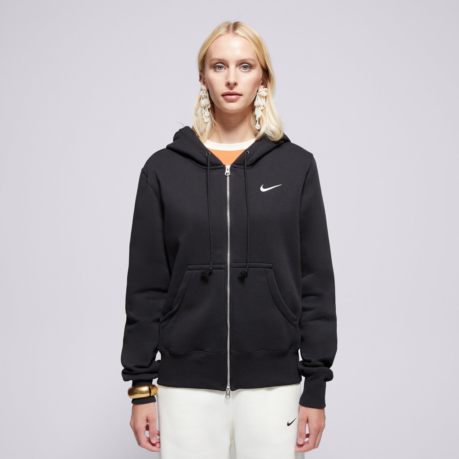 Femei bluză NIKE BLUZĂ CU GLUGĂ W NSW PHNX FLC HJ0995-010 Negru