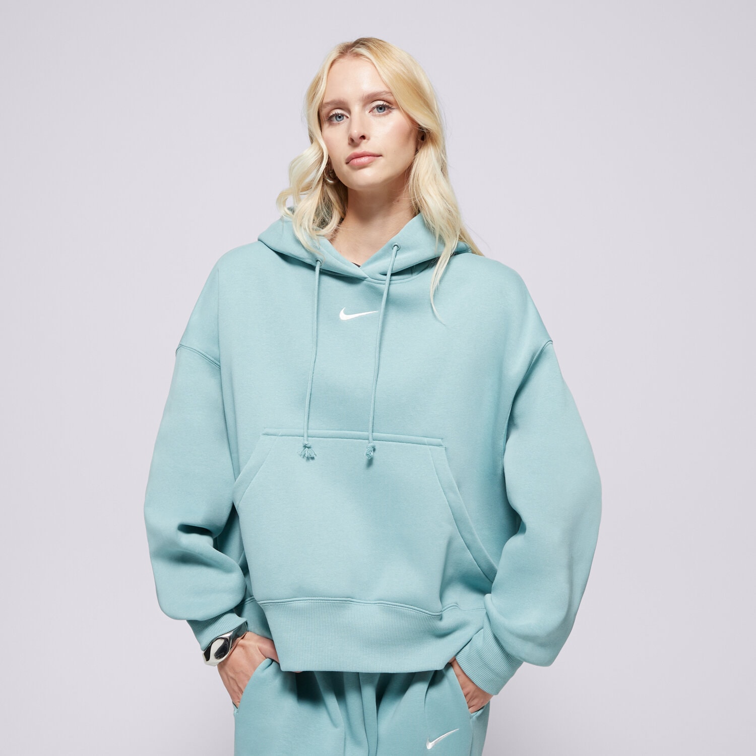 Femei bluză NIKE BLUZĂ W NSW PHNX FLC OOS PO HOODIE DQ5858-017 Verde
