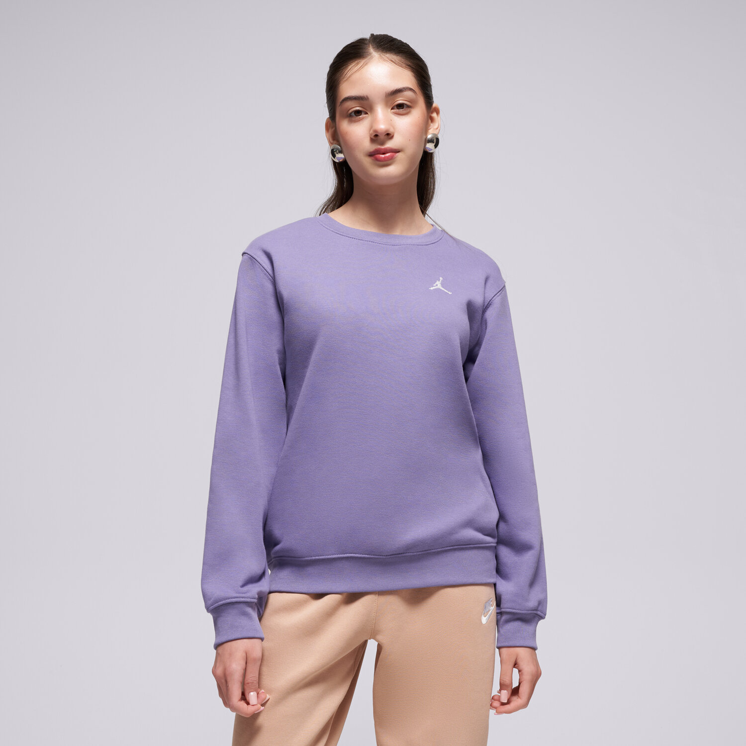 Copii bluză JORDAN BLUZĂ JDN MJ BRKLN FT CREW GIRL 45F122-PAP Violet