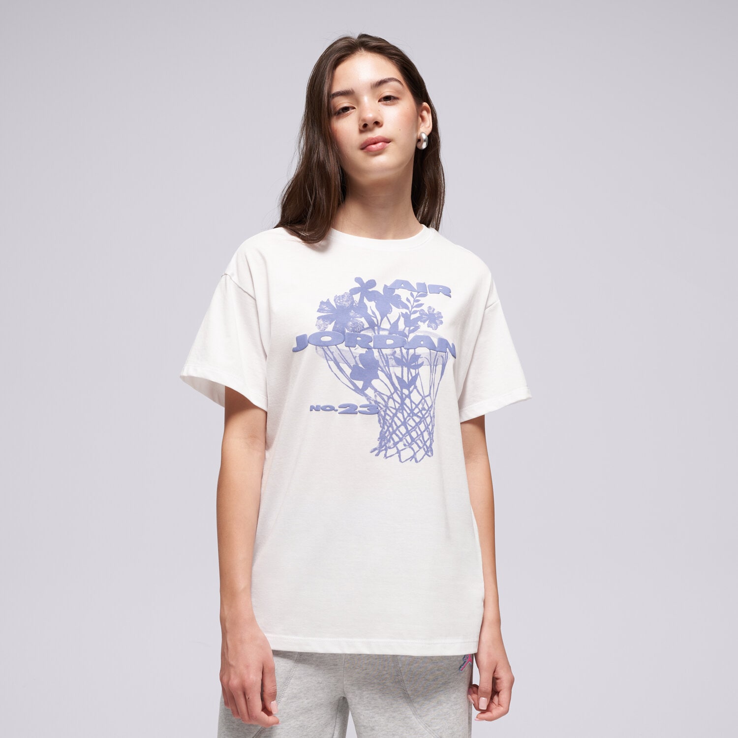 Copii tricou JORDAN TRICOU JDG JORDAN 23 FLOWERS SS TEE GIRL 45F165-001 Alb