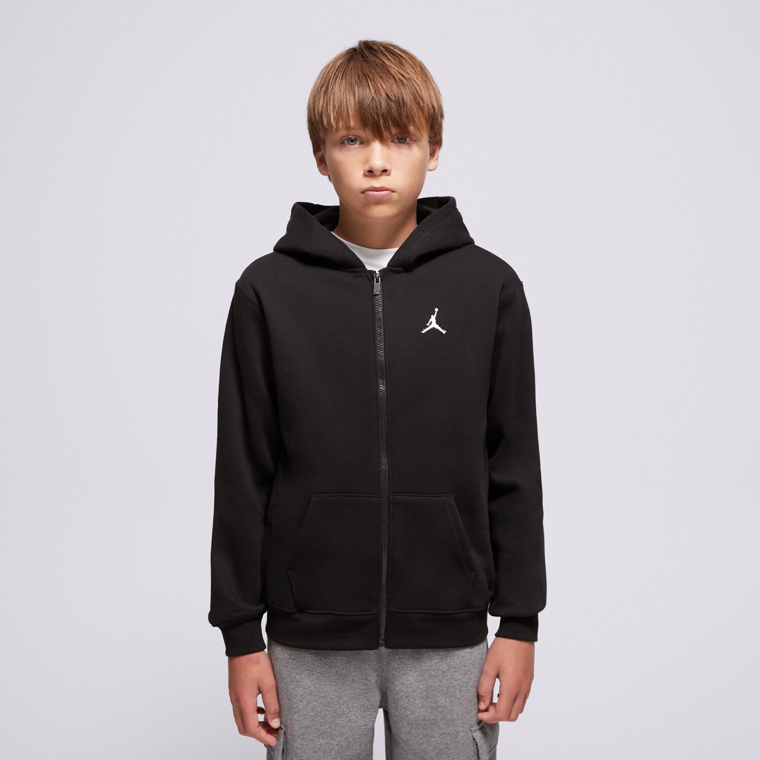 Copii bluză JORDAN BLUZĂ CU GLUGĂ JDB MJ BRKLN FLC FZ BOY 95F115-023 Negru