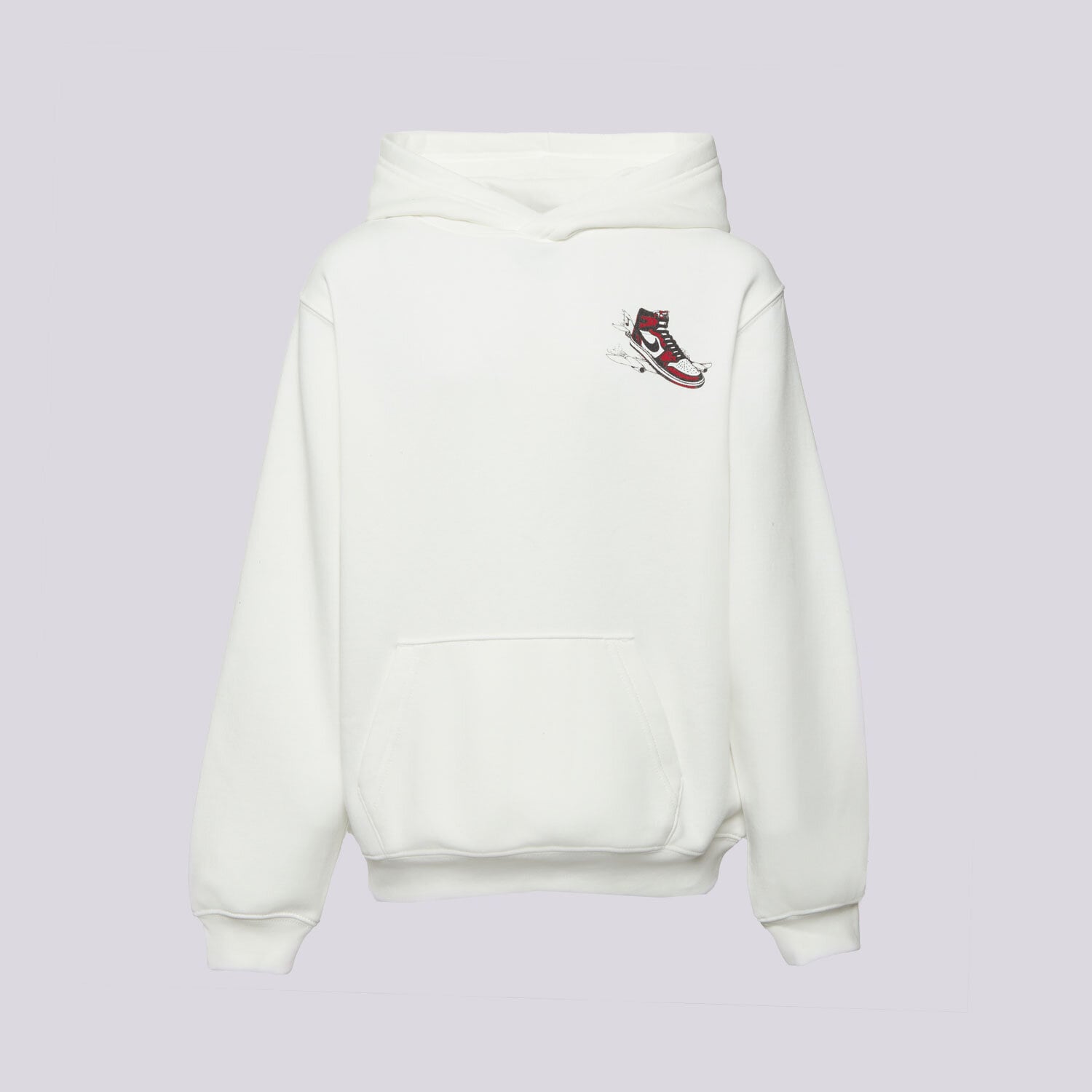 Copii bluză JORDAN BLUZĂ CU GLUGĂ JDN LANDED HD OFF WHITE B 95F281-782 Alb