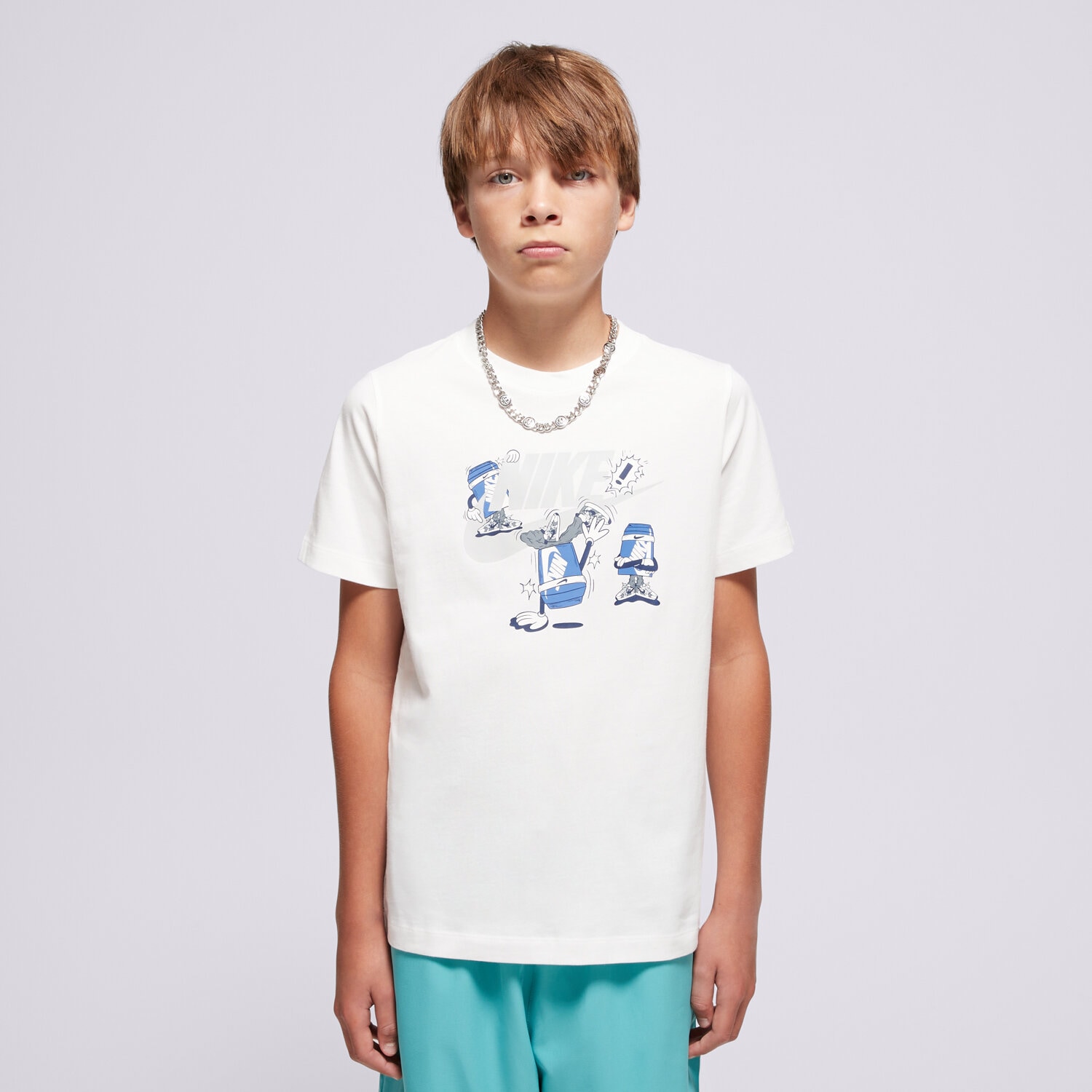 Copii tricou NIKE TRICOU K NSW TEE BOXY BREAK DANCE BOY HV5214-100 Alb