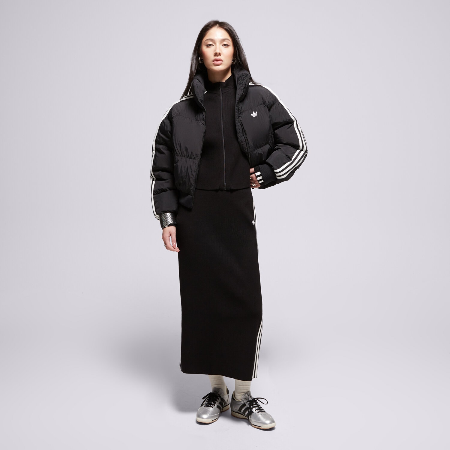 Femei rochii și fuste ADIDAS FUSTĂ KNIT 3S SKIRT JW2661 Negru