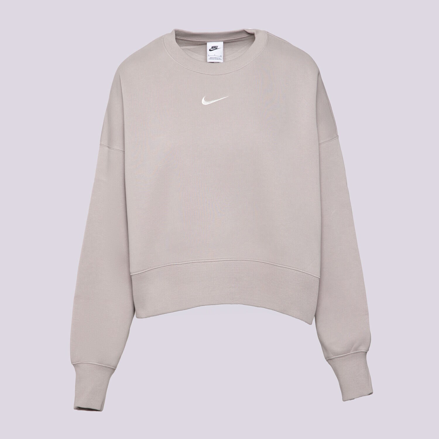 Femei bluză NIKE BLUZĂ W NSW PHNX FLC OOS CREW DQ5761-009 Gri