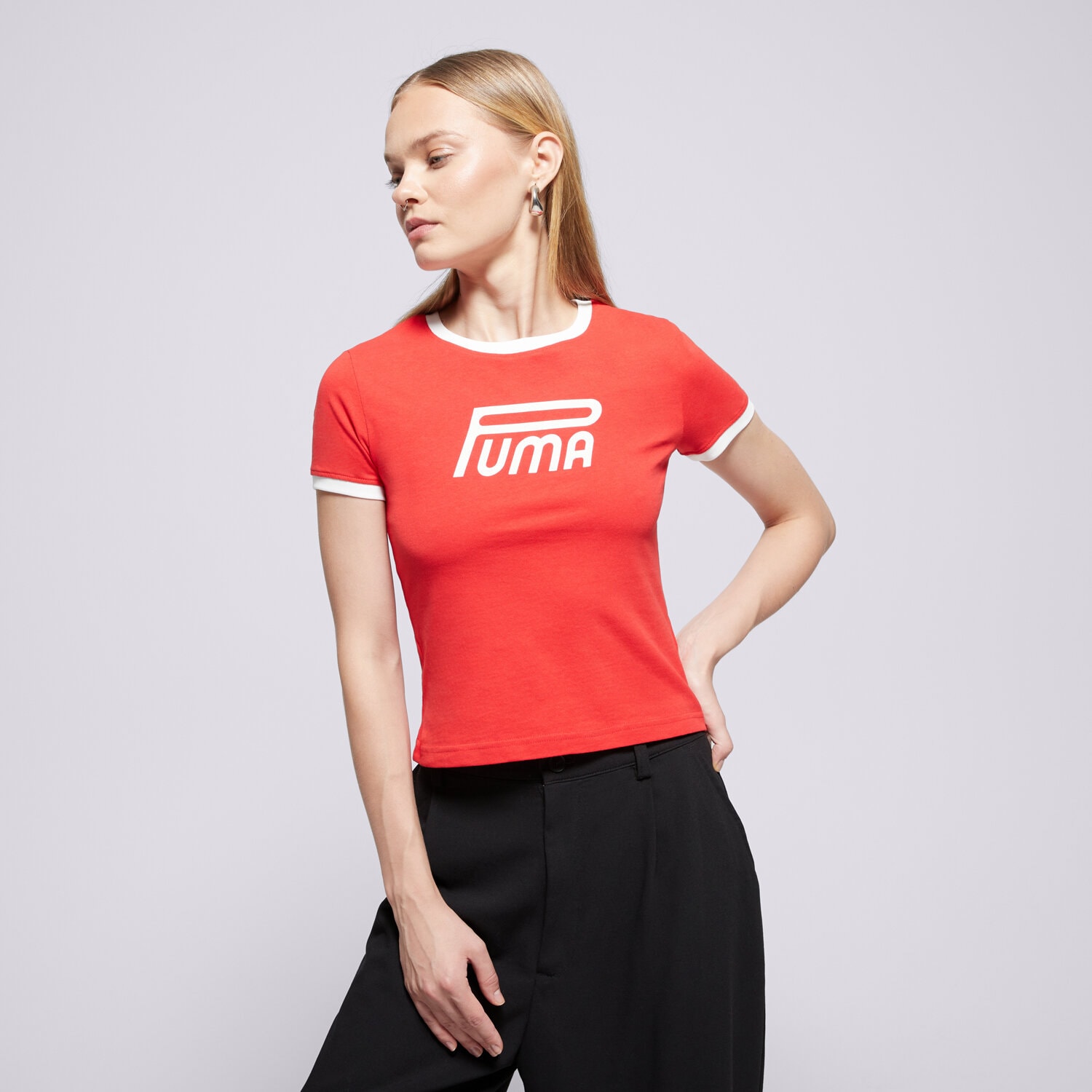 Femei tricou PUMA TRICOU FUTURE.PUMA.ARCHIVE GRAPHIC SLIM TEE 632122 11 Roșu