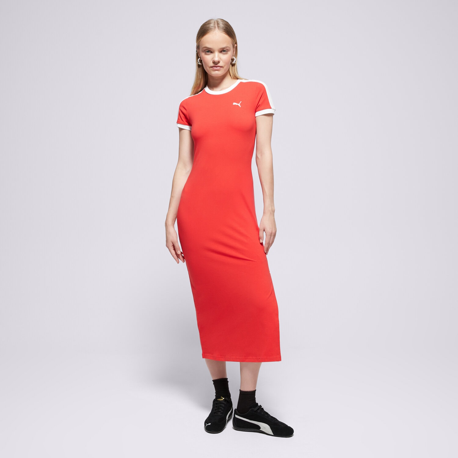 Femei rochii și fuste PUMA ROCHIE T7 TRENINGS 632140 11 Roșu