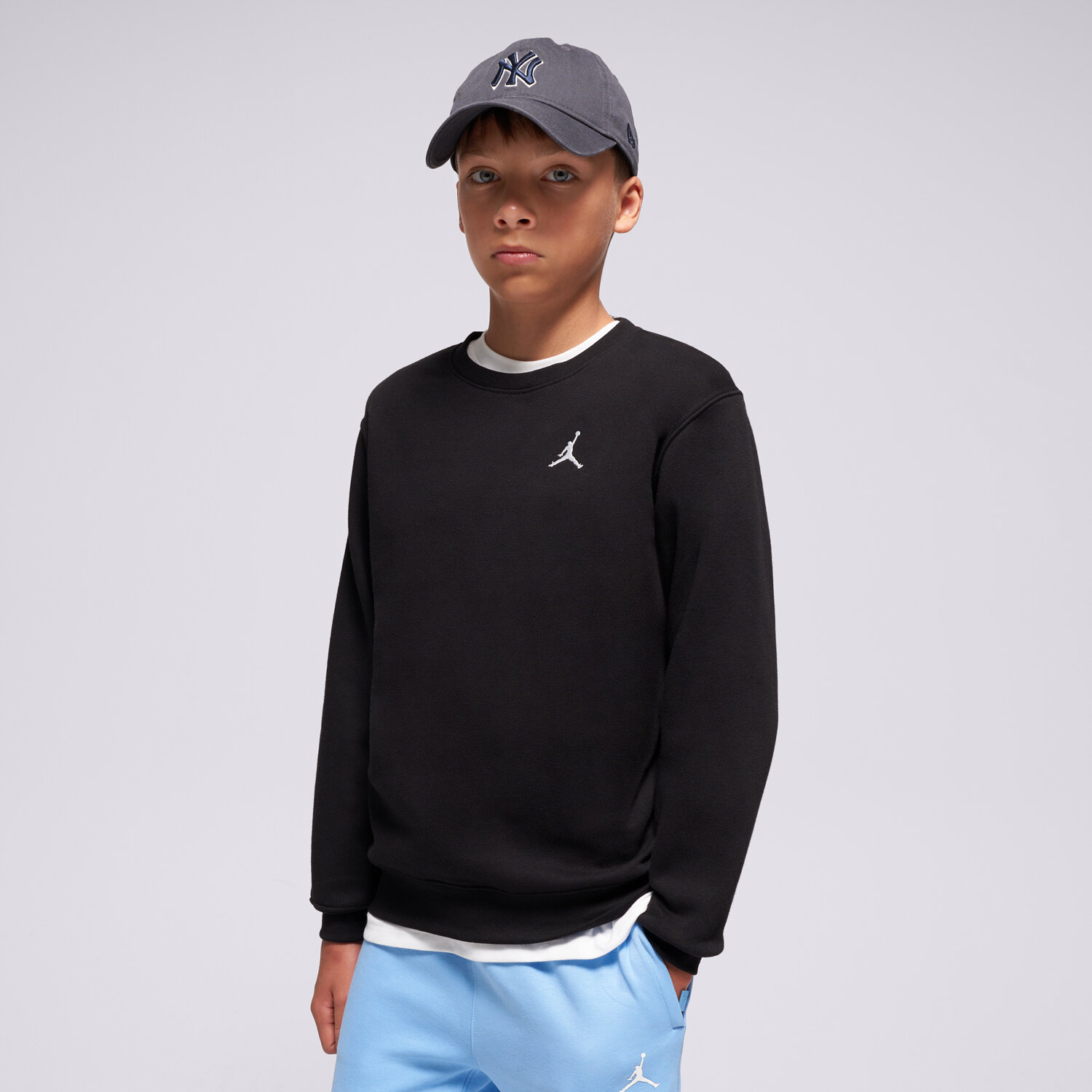 Copii bluză JORDAN BLUZĂ JDN MJ BRKLN FLC CREW BOY 95F114-023 Negru