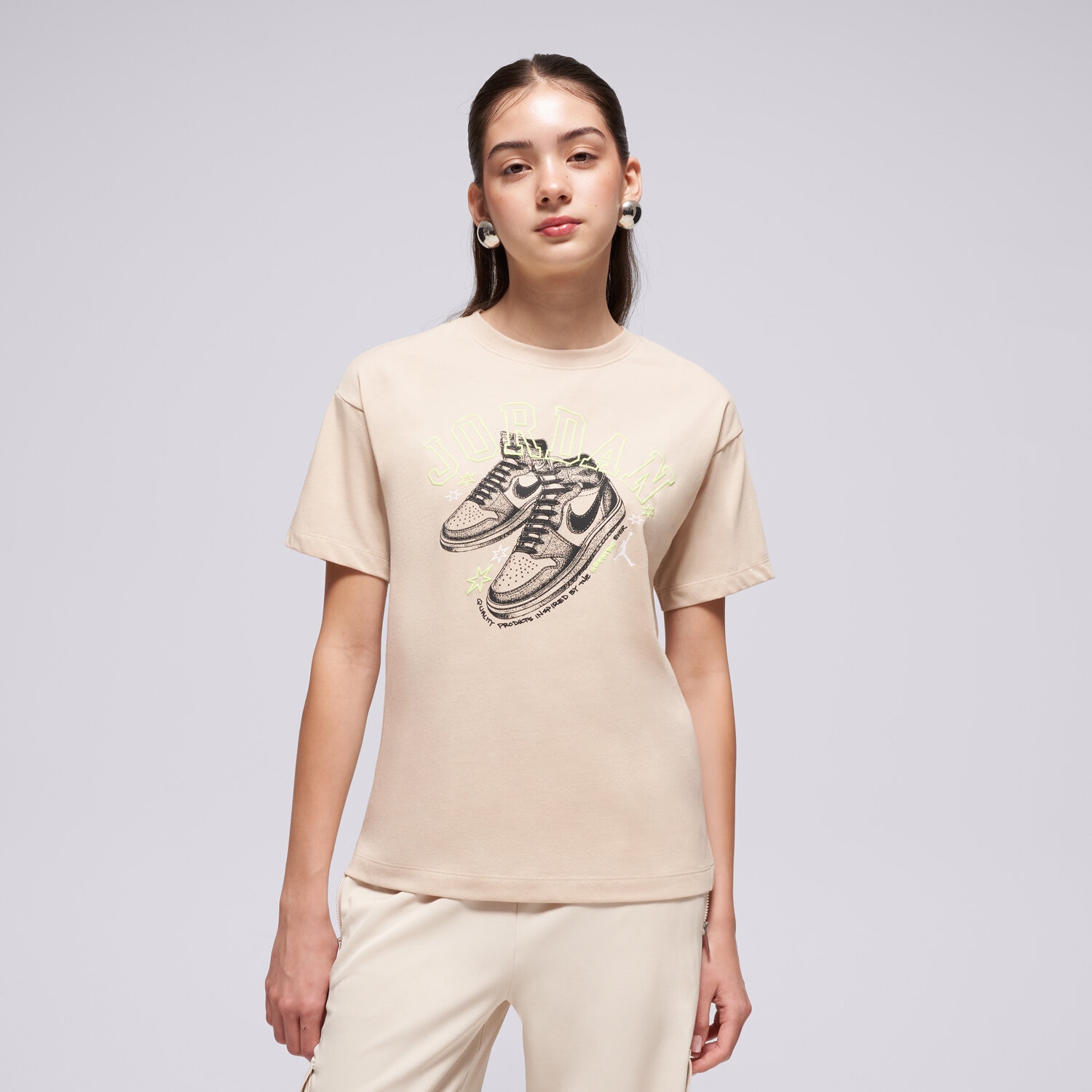 Copii tricou JORDAN TRICOU JDG JORDAN AJ1 ROOKIE SS TEE GIRL 45F262-X5C Bej