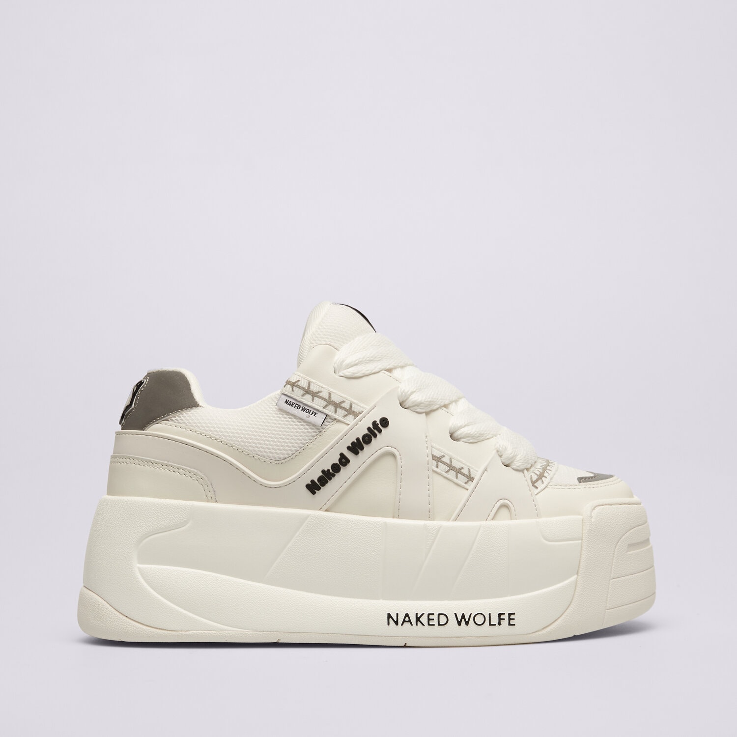 Femei pantofi sport NAKED WOLFE SLIDER NWSLIDERWHITE Alb