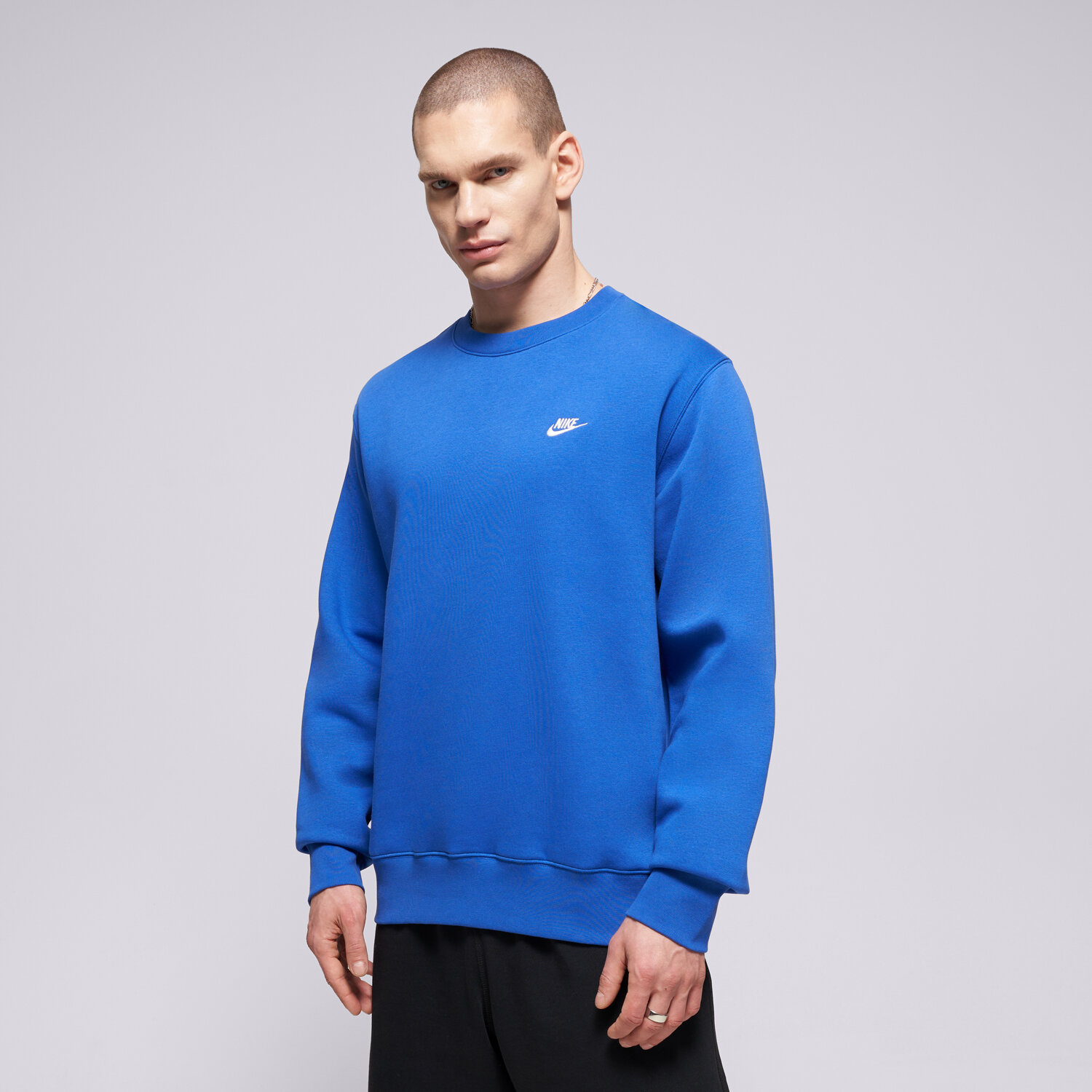 Bărbați bluză NIKE BLUZĂ M NK CLUB BB CREW FN3886-480 Albastru